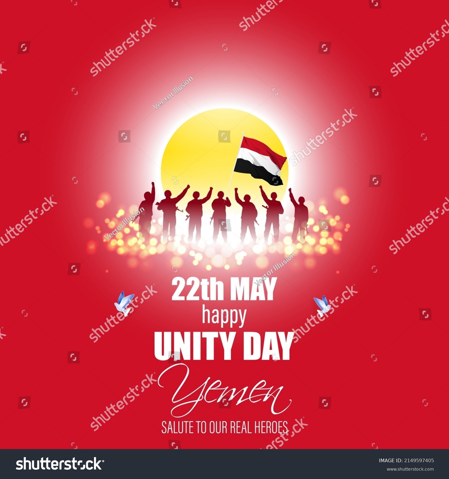 SVG of Vector illustration for Happy Unity Day Yemen. svg