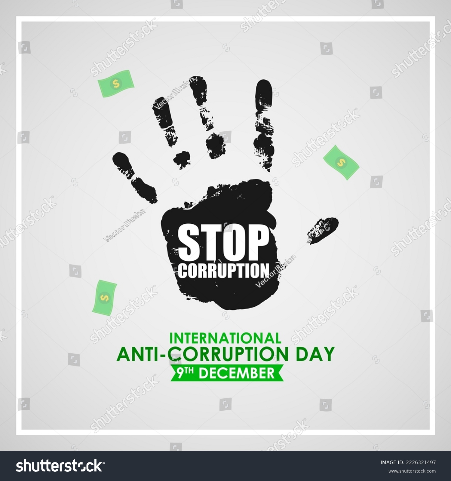 SVG of Vector illustration for International Anti-Corruption Day svg