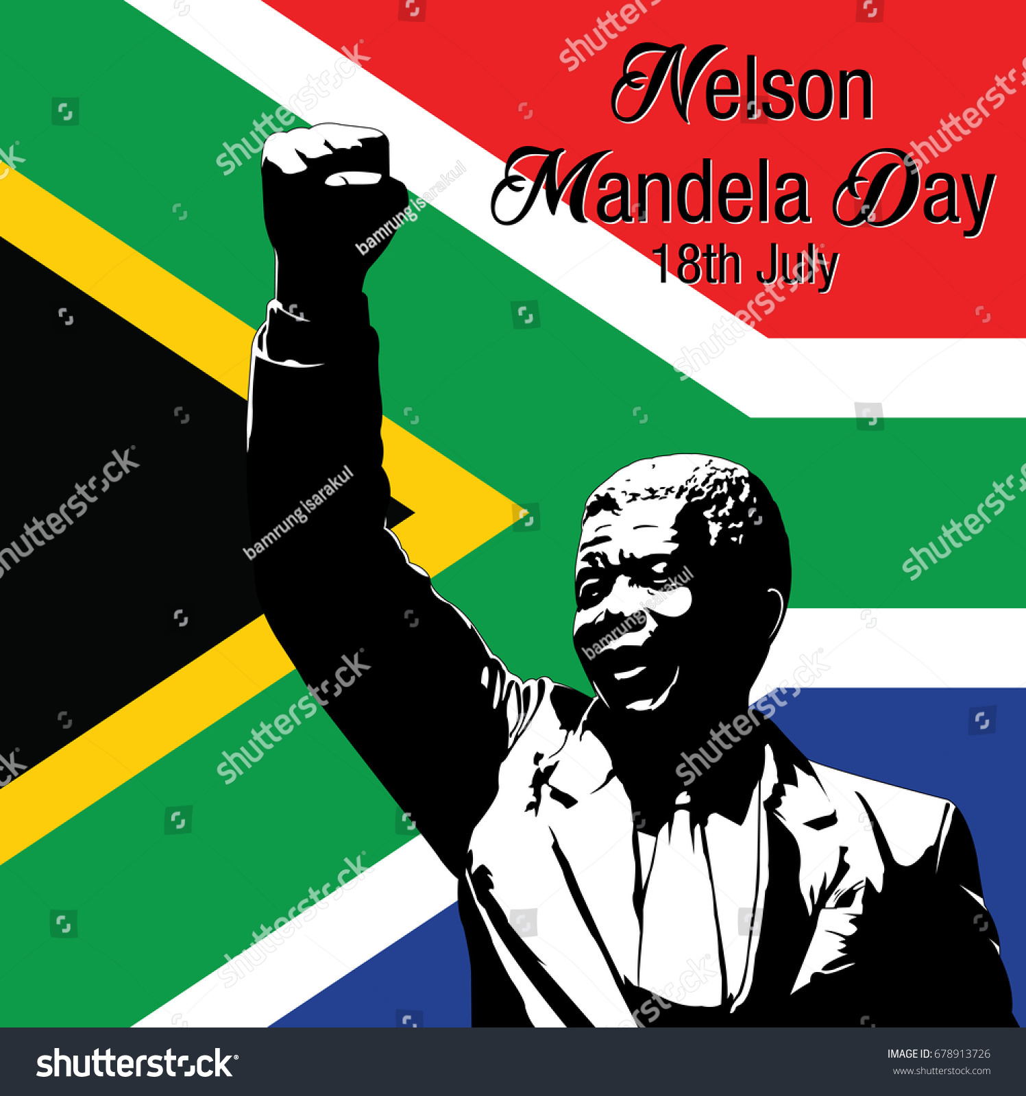 Vector Illustration International Nelson Mandela Day Stock Vector Royalty Free