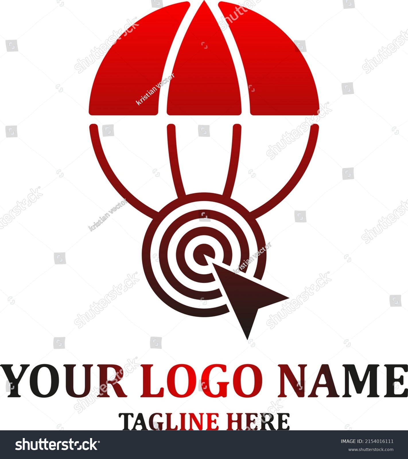 Vector Illustration  Parachute Target Stock Vector (Royalty Free