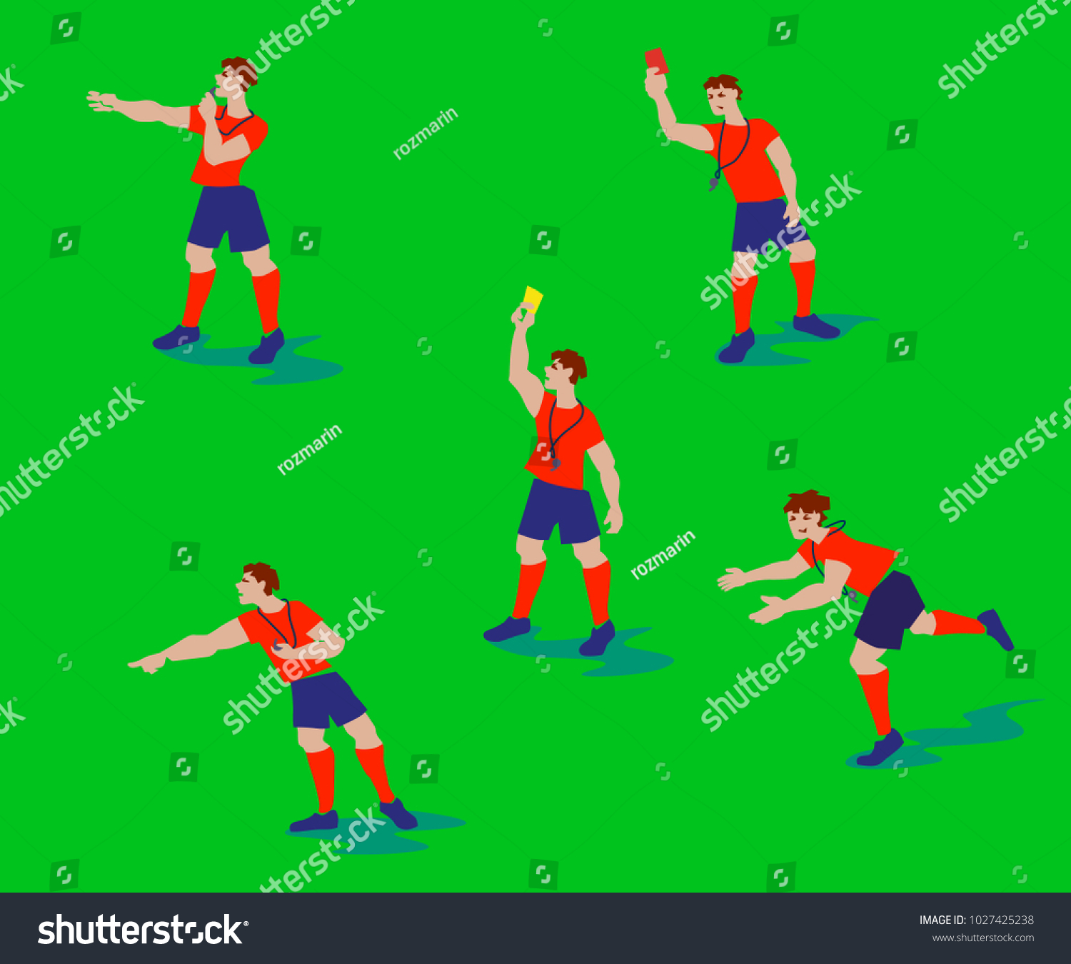 Vector Illustration Soccer Referees Football Referees Stock Vector Royalty Free 1027425238 7444