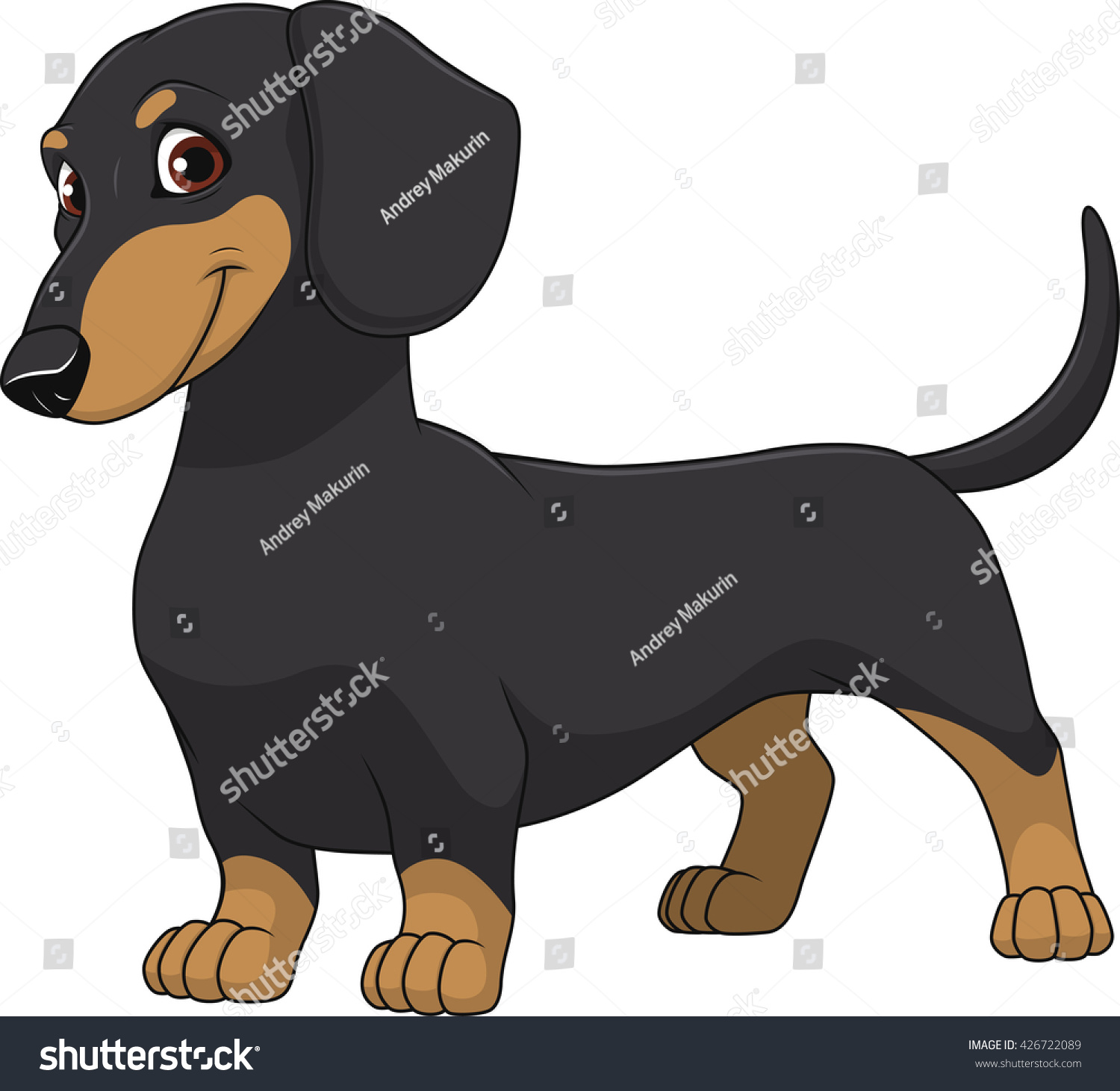 SVG of Vector illustration funny dog thoroughbred on a white background svg