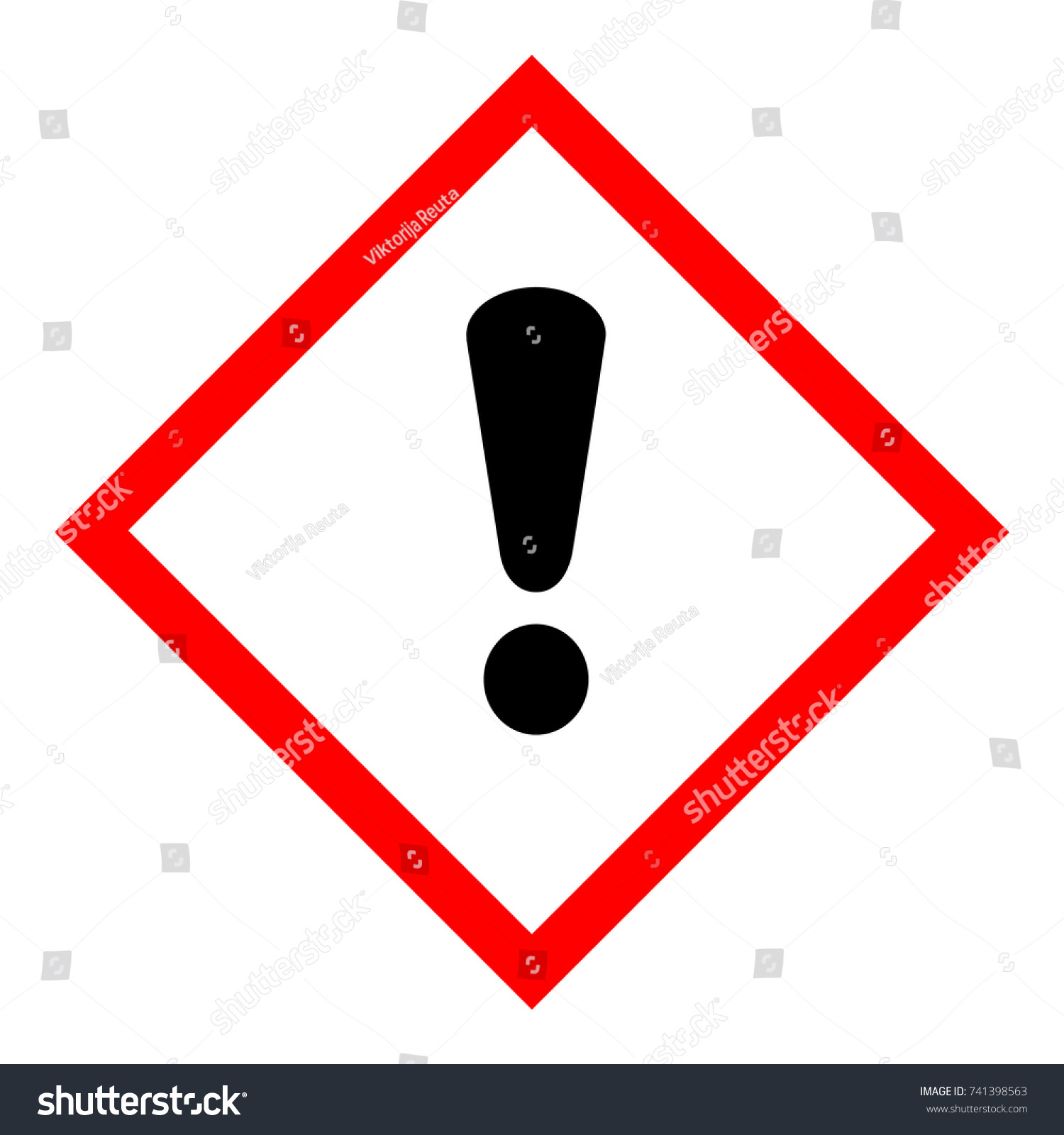 Vector Illustration Ghs Hazard Pictogram Harmful Stock Vector 741398563 ...