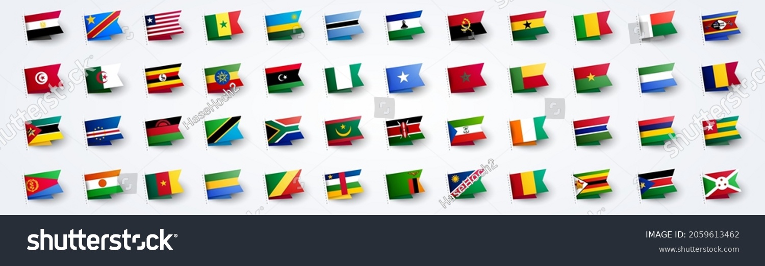 SVG of Vector Illustration Giant Africa Flag Set svg