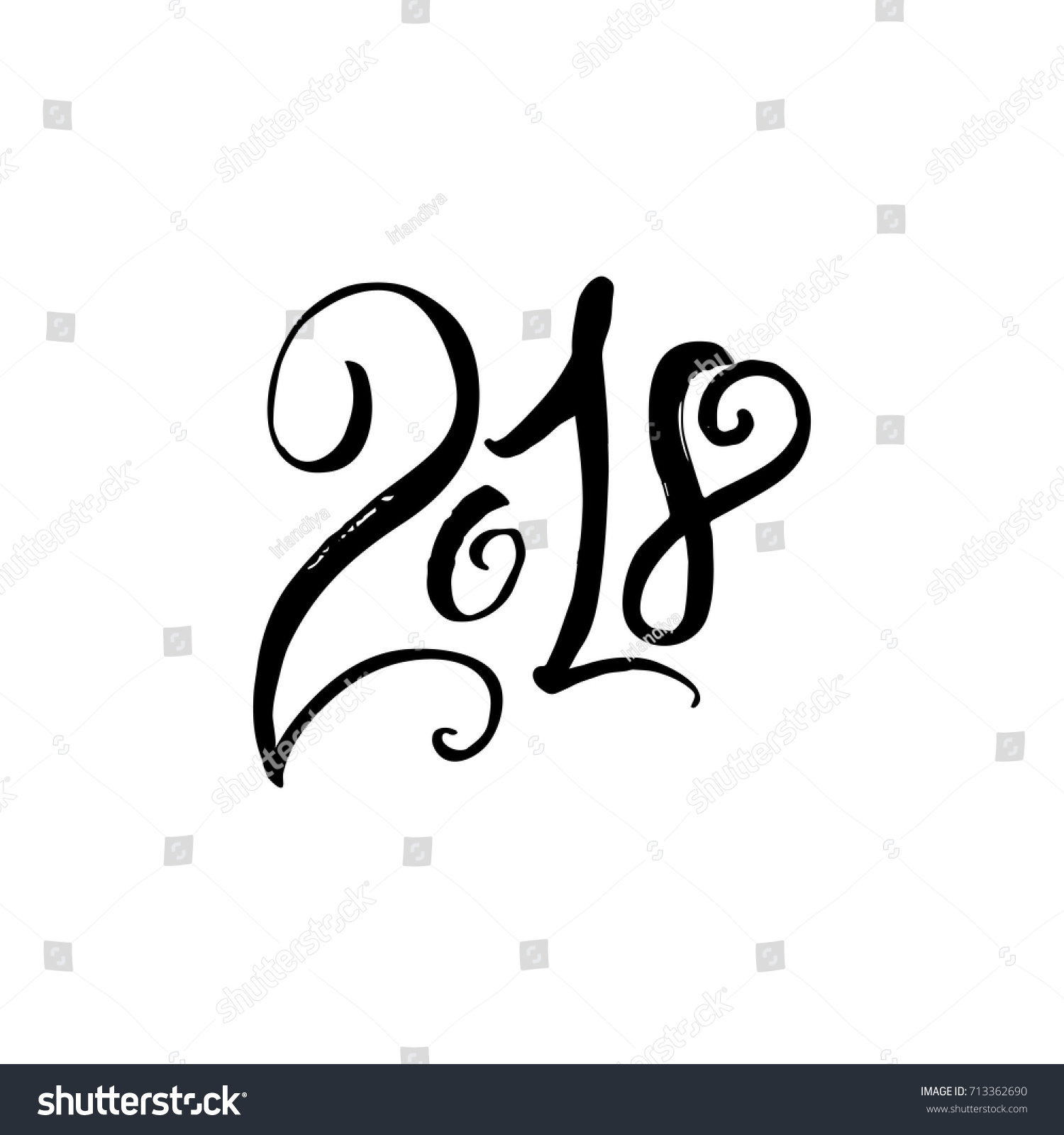 handwriting zodiac font Stock Brush Illustration Drawn Vector Lettering Hand