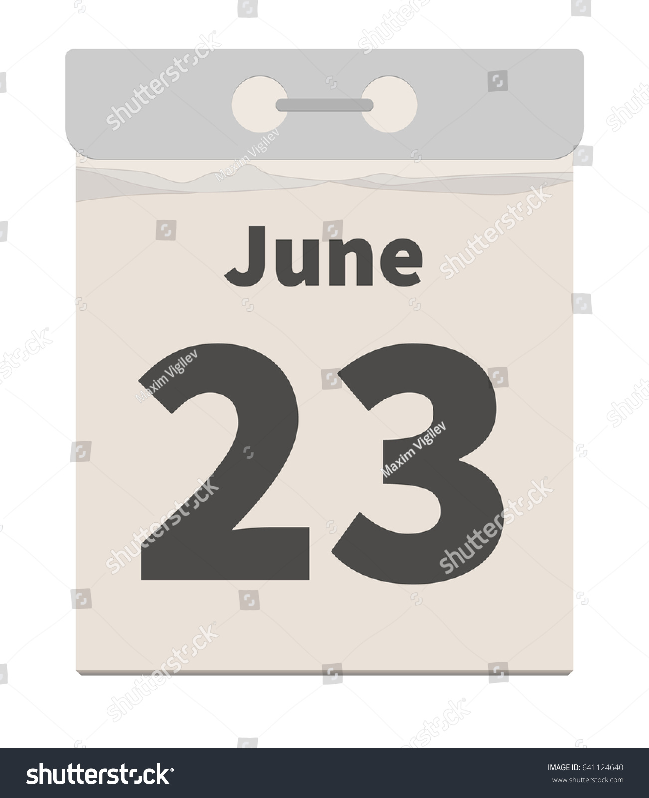 Vector Illustration June 23 Stock Vector (Royalty Free) 641124640 ...