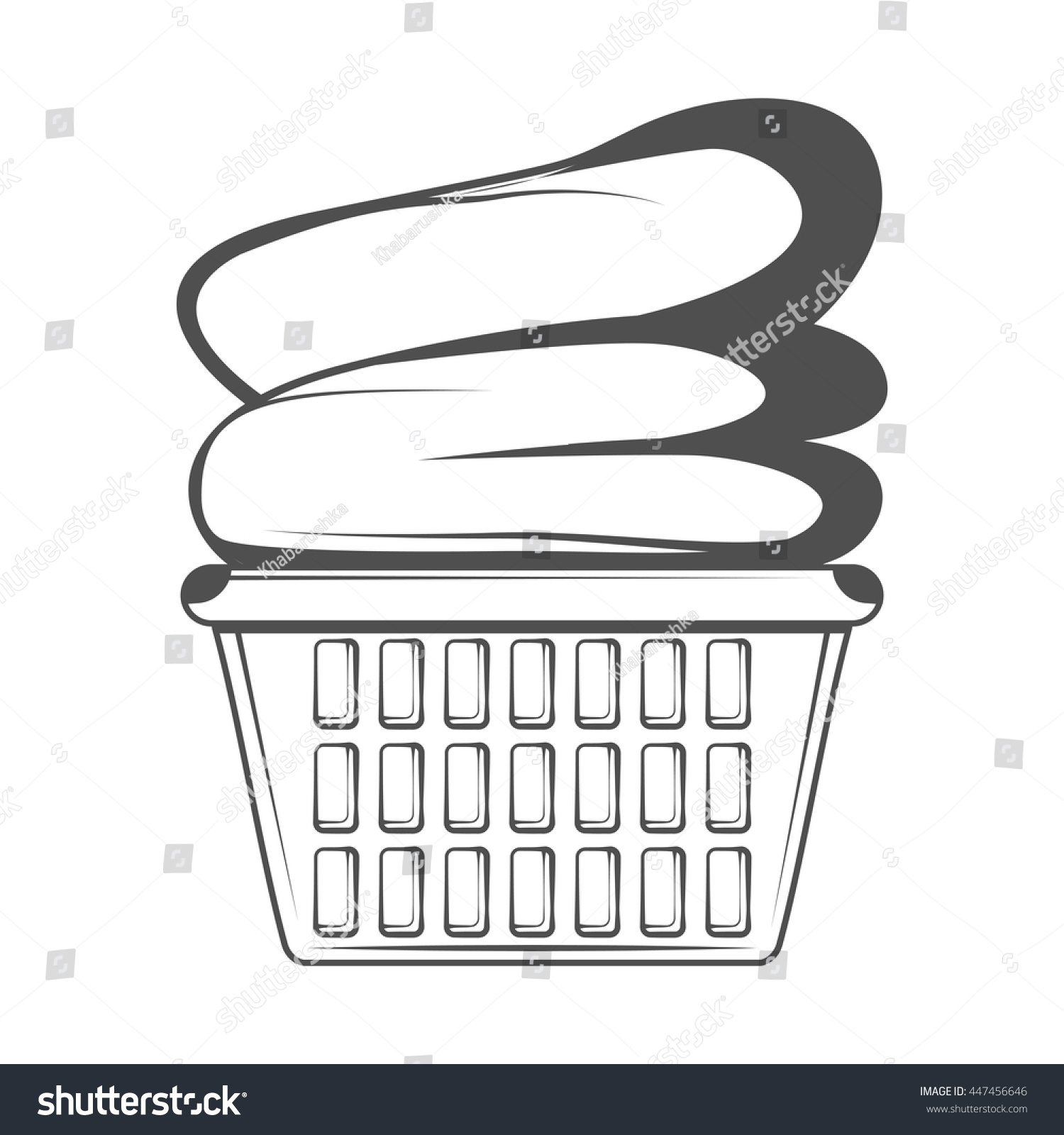 Download Vector Illustration Laundry Basket Clothes Stock Vector ...