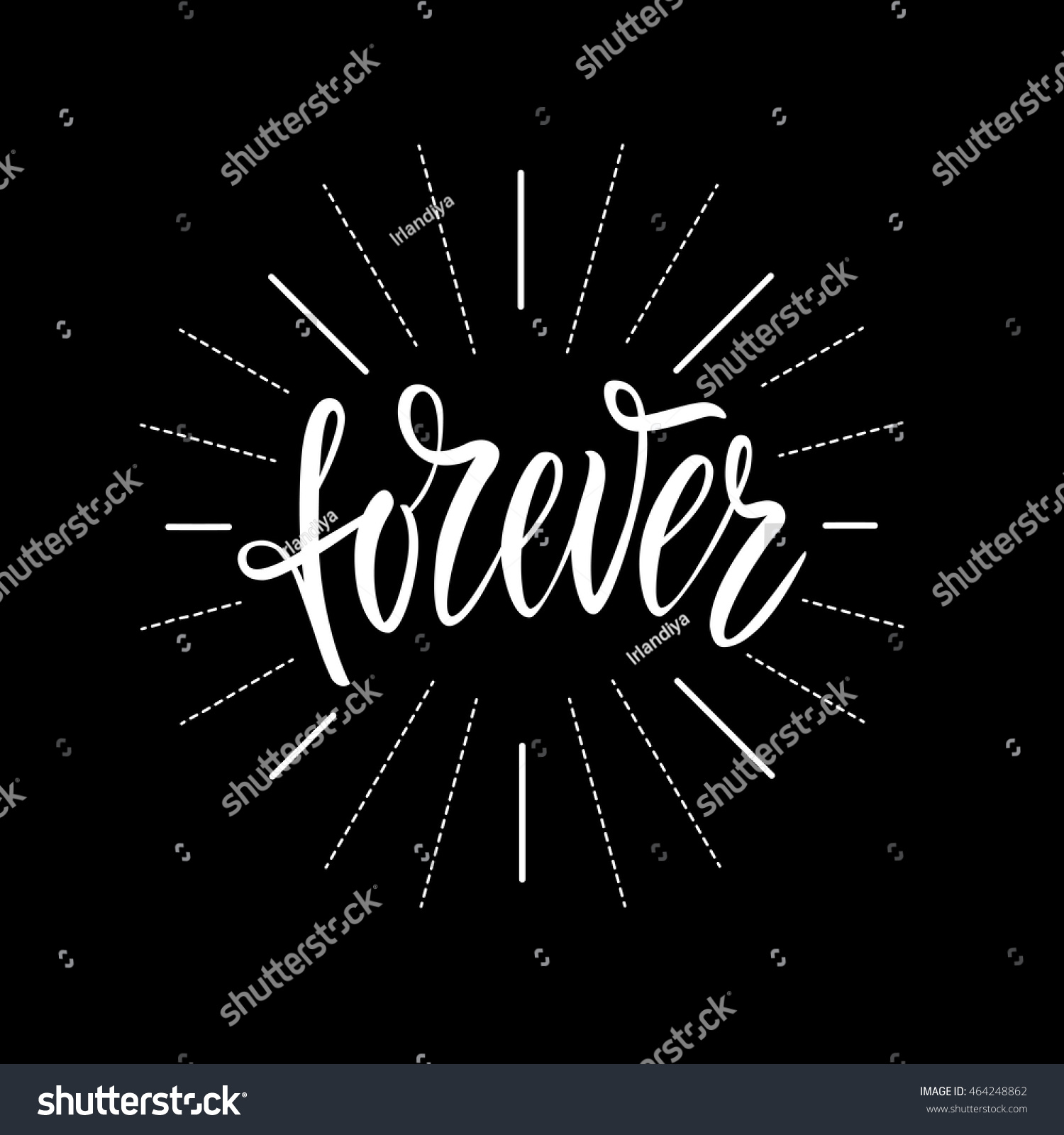 Vector Illustration Lettering Calligraphy Word Forever Stock Vector 