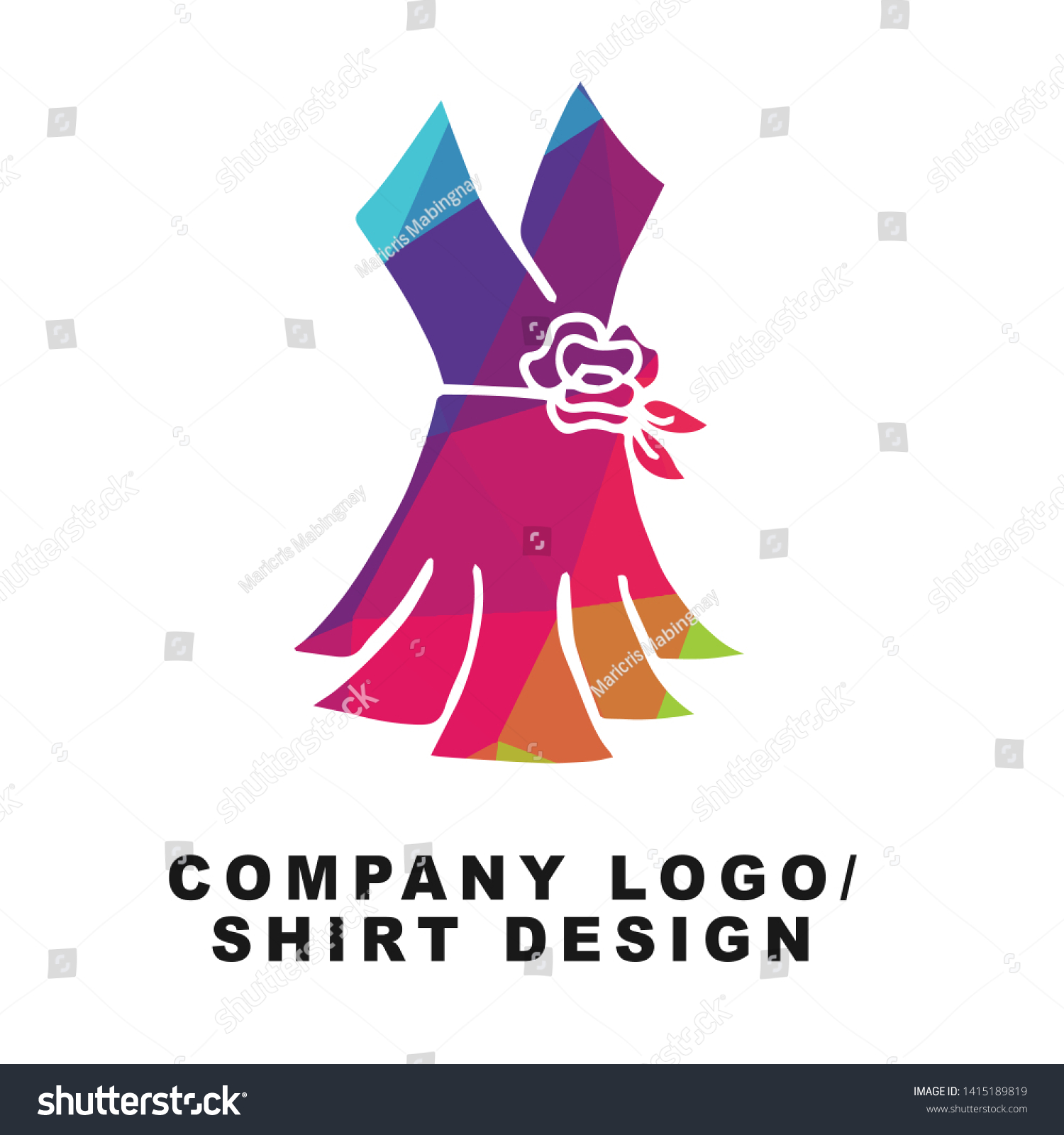 Vector Illustration Logo Design Fashion Dress Stock Vector Royalty Free