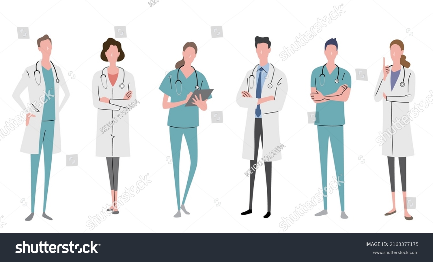 Vector Illustration Material Doctor Nurse Healthcare Stock Vector 