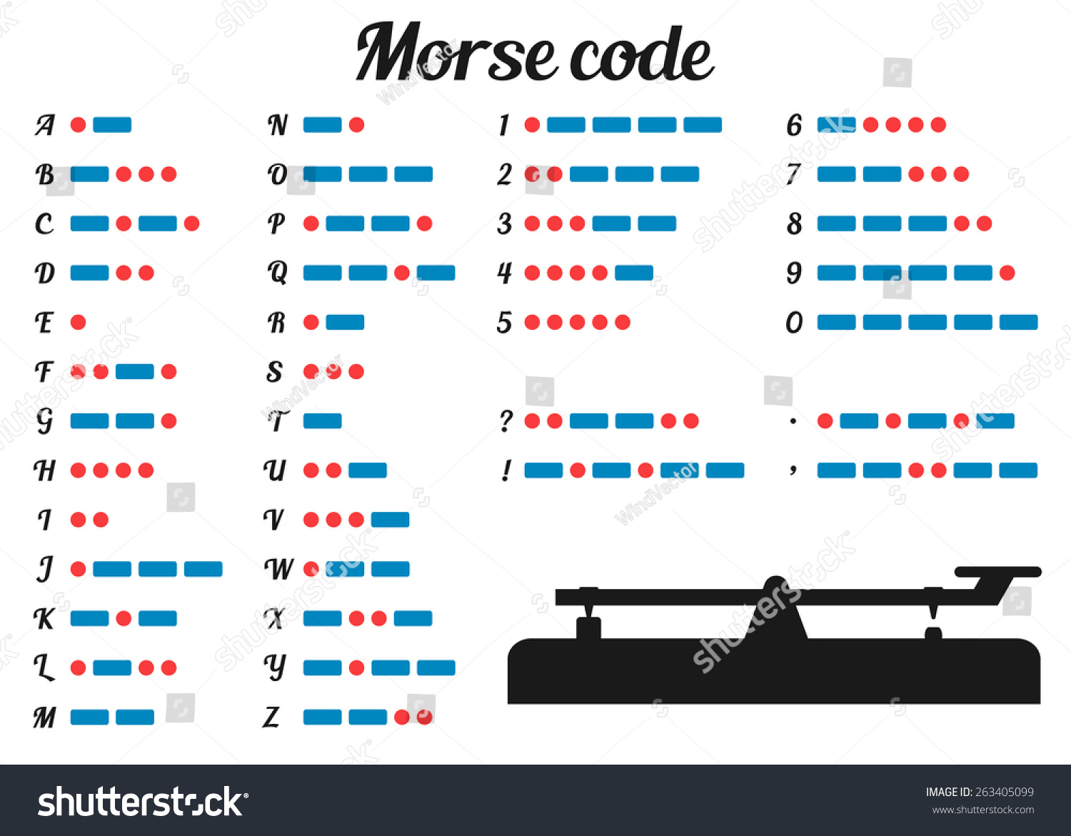 BẢNG MORSE  Stock-vector-vector-illustration-morse-code-and-silhouette-morse-key-263405099