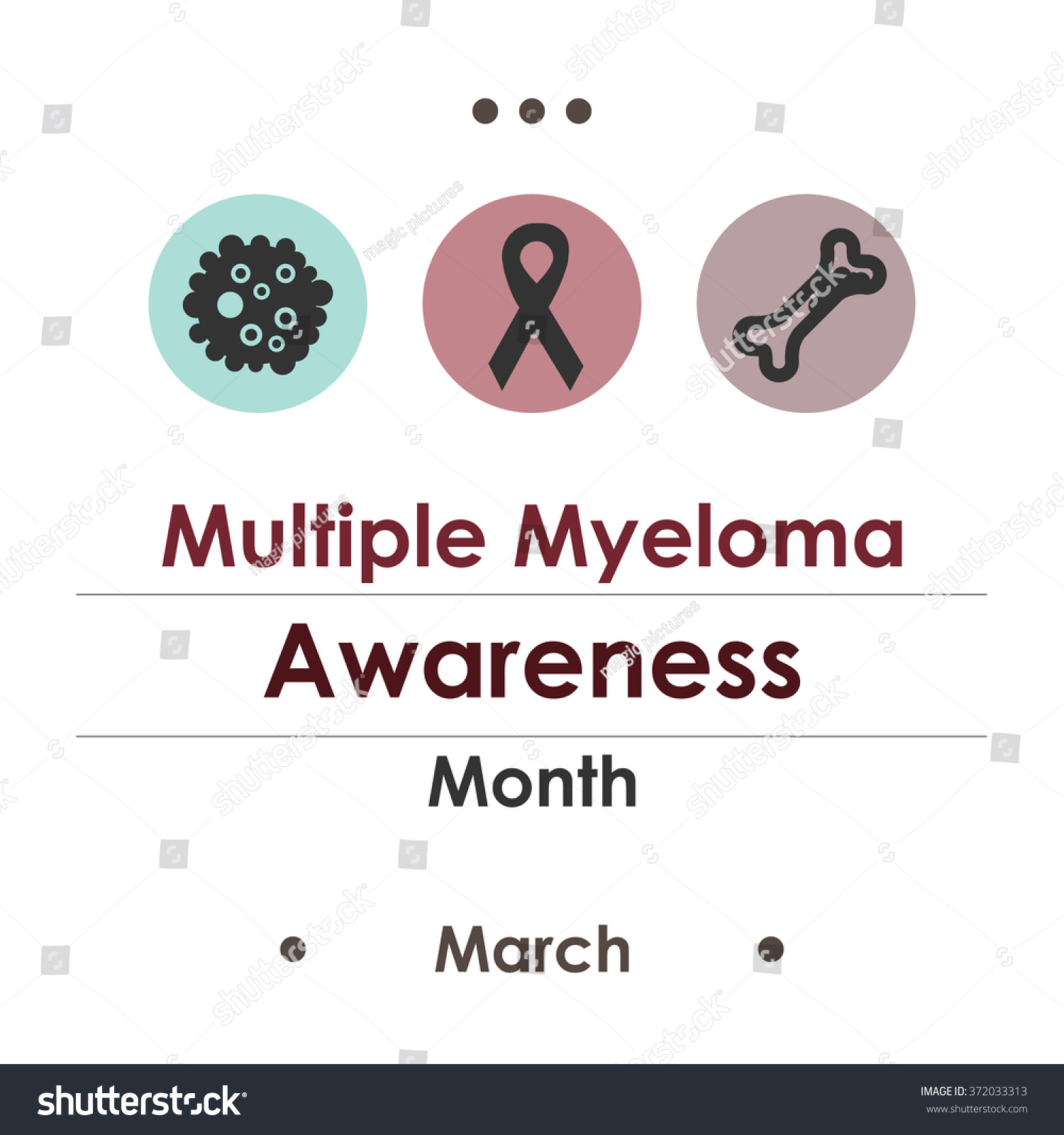 Vector Illustration Multiple Myeloma Awareness Month Stock Vector