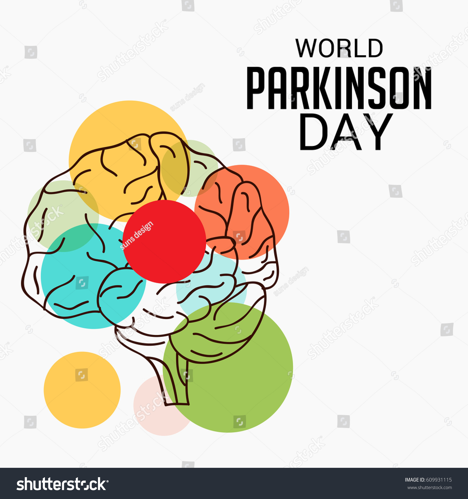 Vector Illustration Banner World Parkinson Day Stock Vector (Royalty ...