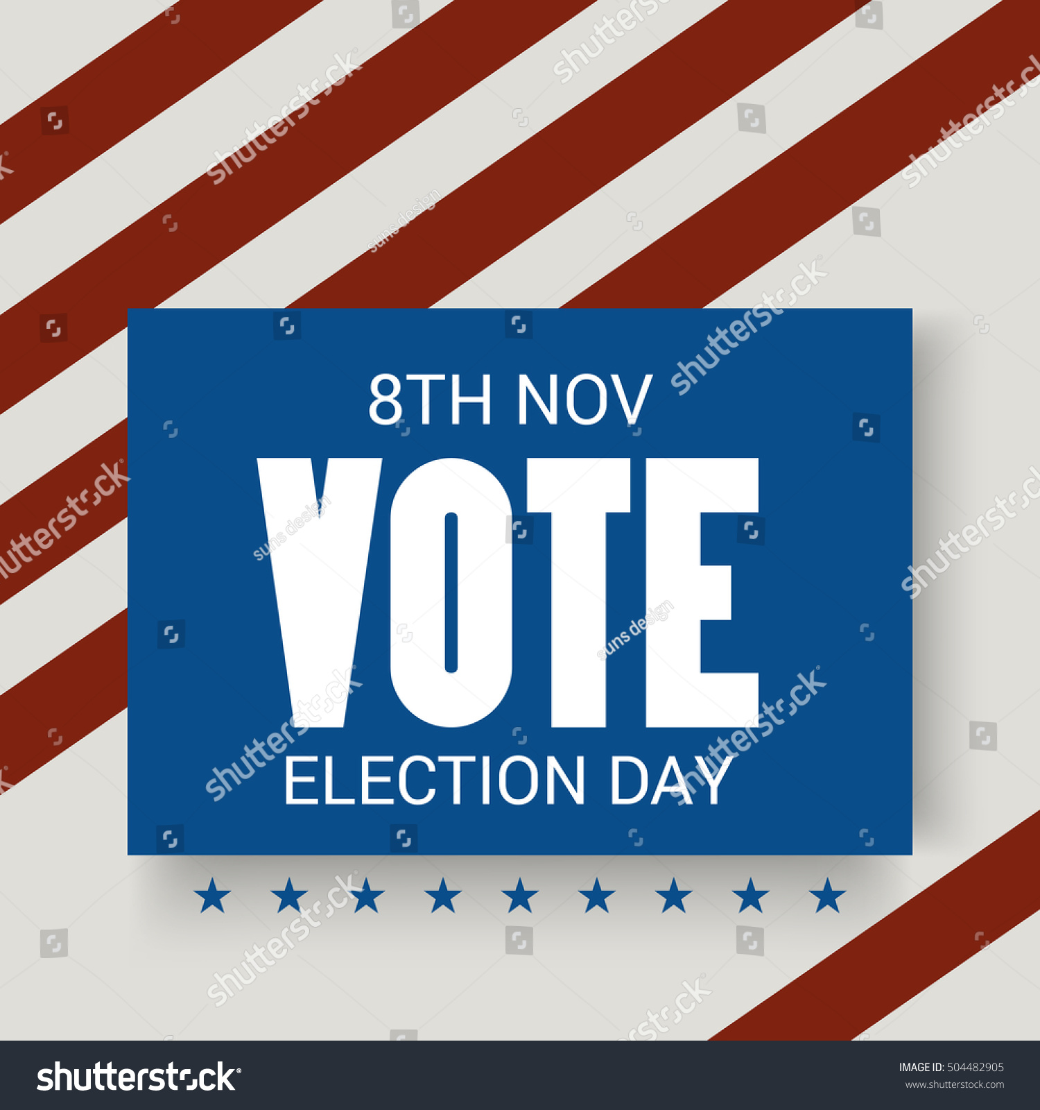 Vector Illustration Banner Poster Election Day Stock Vector 504482905 ...