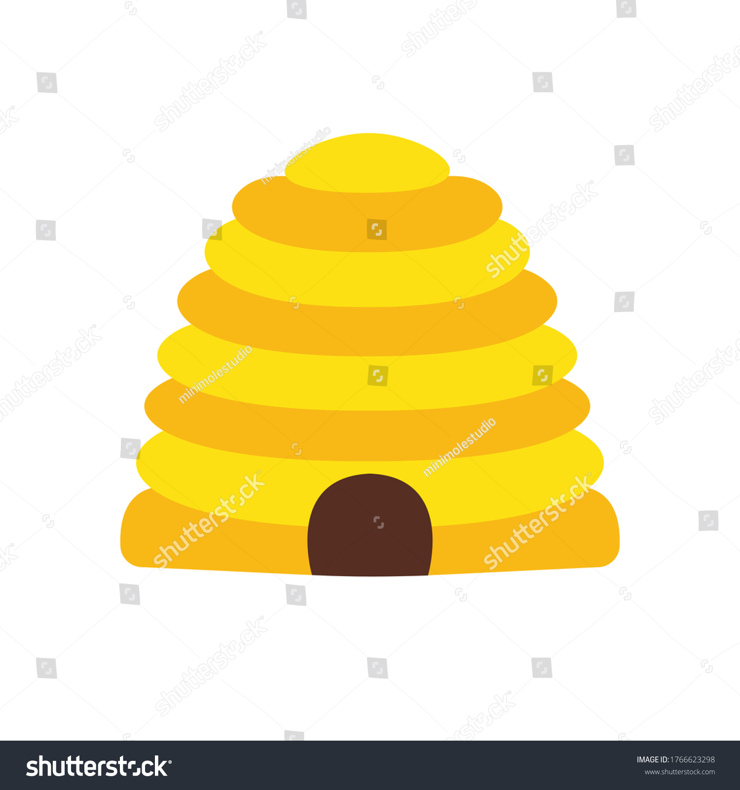 SVG of Vector illustration of a beehive. Flat style. svg