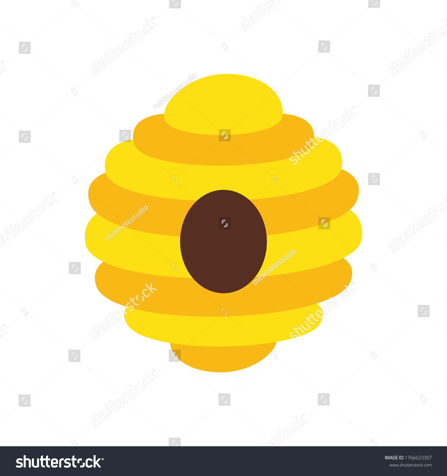 SVG of Vector illustration of a beehive. Flat style. svg
