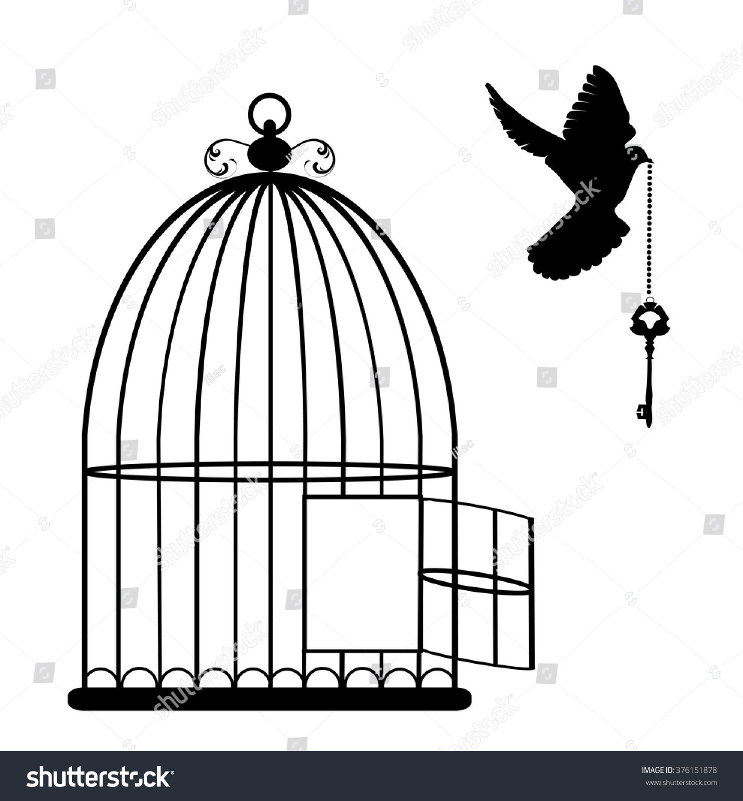 bird cage open