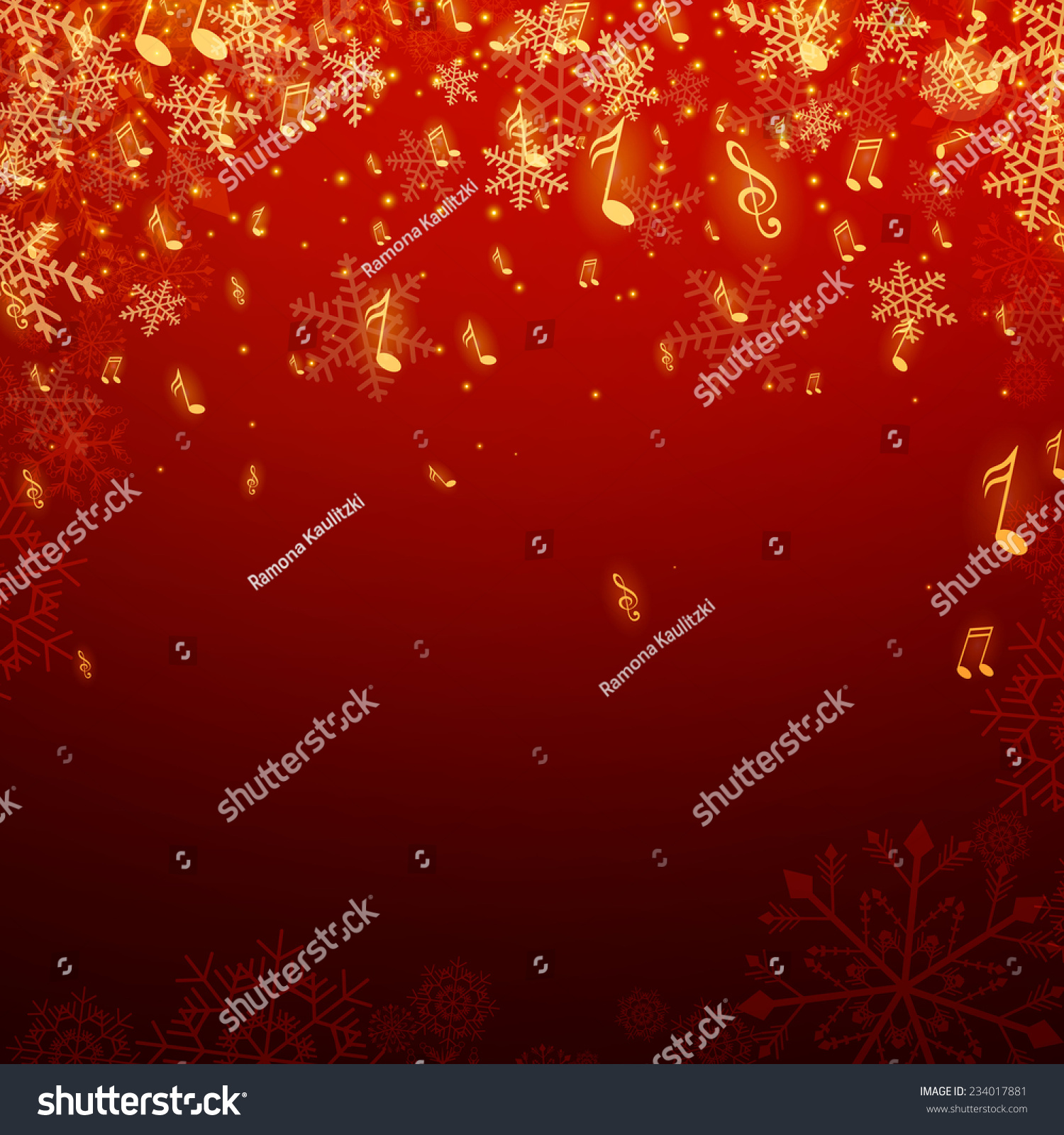 Vector Illustration Of A Christmas Music Background - 234017881 ...