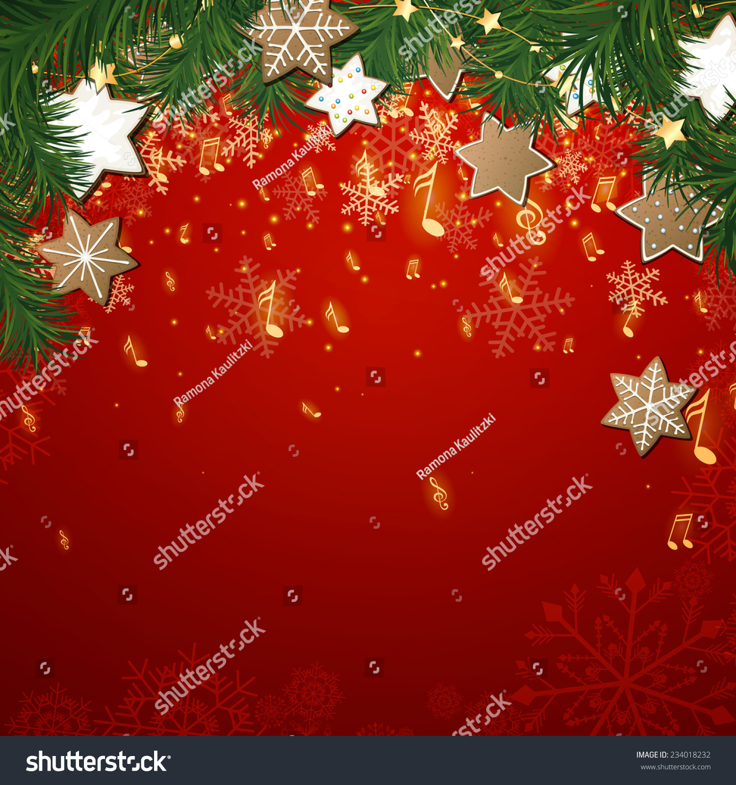 Vector Illustration Christmas Music Background Stock Vector (Royalty Free) 234018232 - Shutterstock