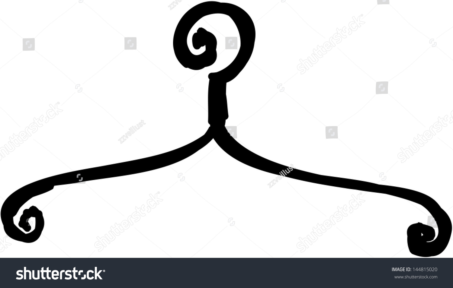 Vector Illustration Clothes Rack Stock Vector 144815020 - Shutterstock