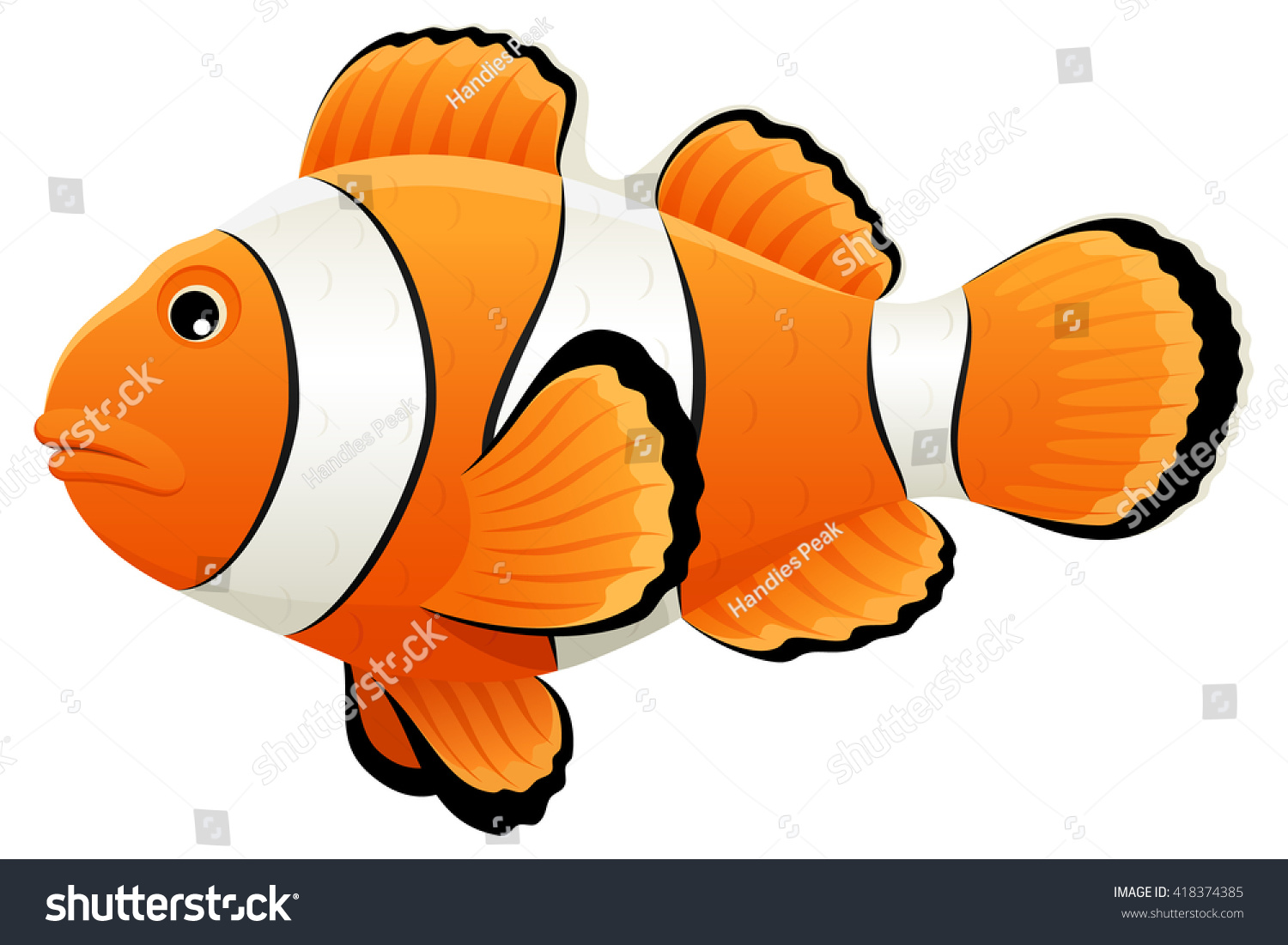 Vector Illustration Clownfish Stock Vector (Royalty Free) 418374385