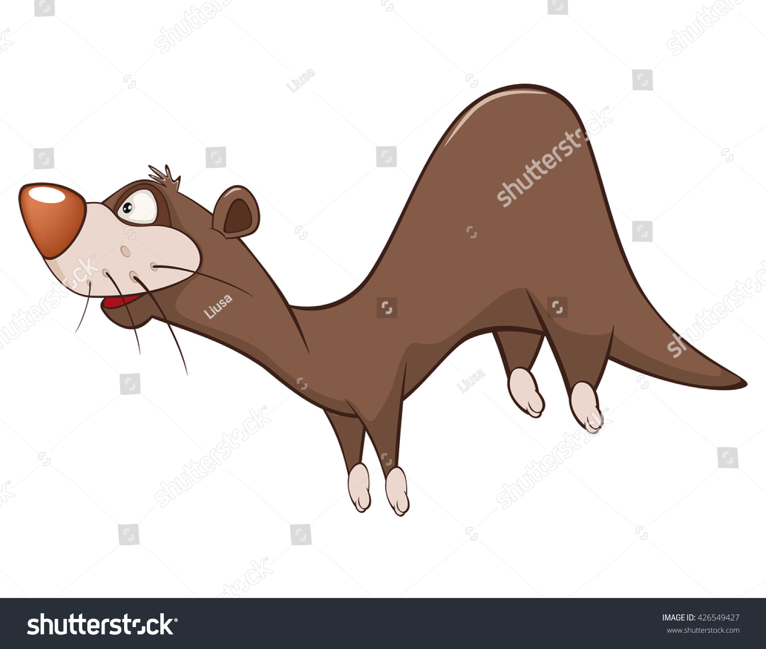 Vector Illustration Cute Otter Cartoon Character Stock Vector 426549427