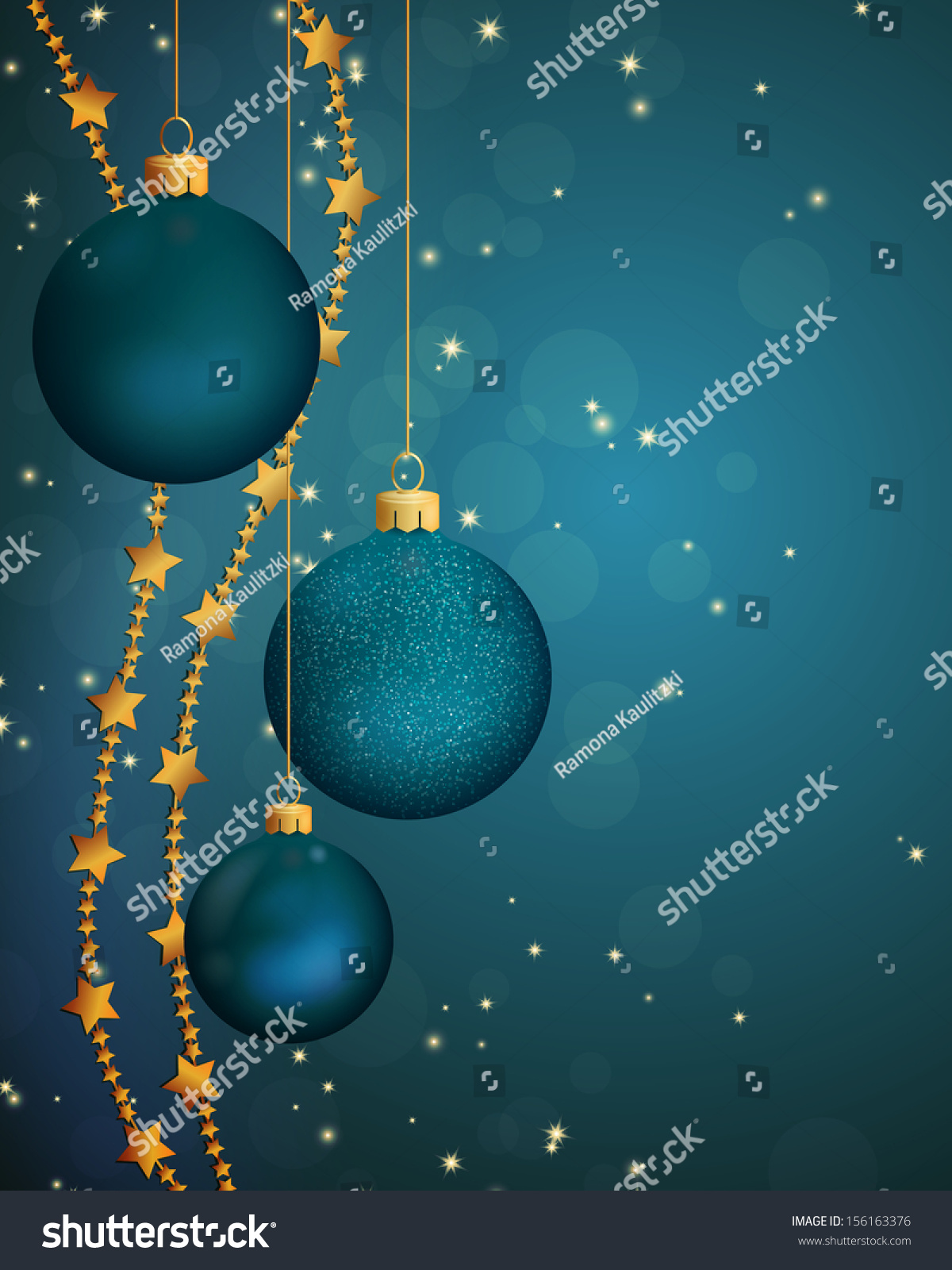Vector Illustration Of A Decorative Christmas Background - 156163376 ...
