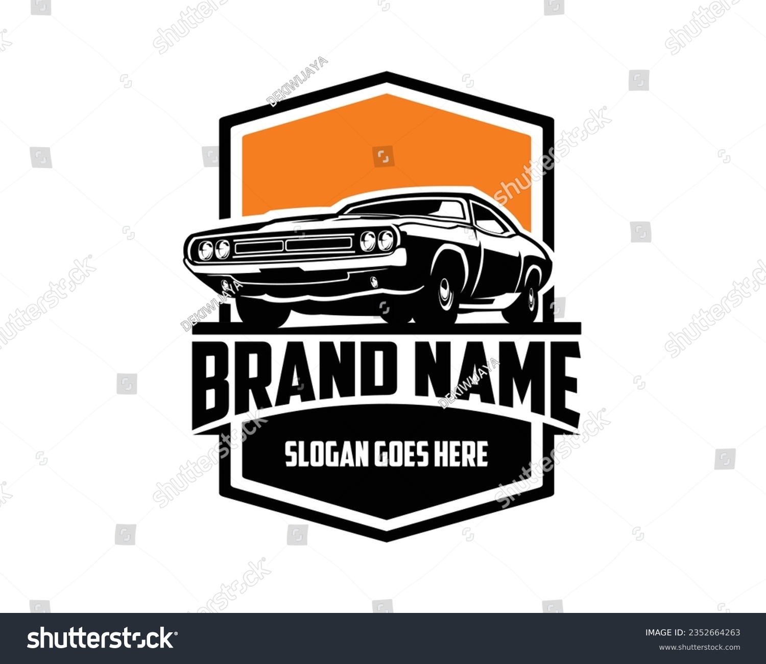 SVG of vector illustration of a 1969 dodge super bee car. silhouette vector design. appear from the side with a view of the evening sky. Best for logo, badge, emblem, icon, design sticker, vintage  svg