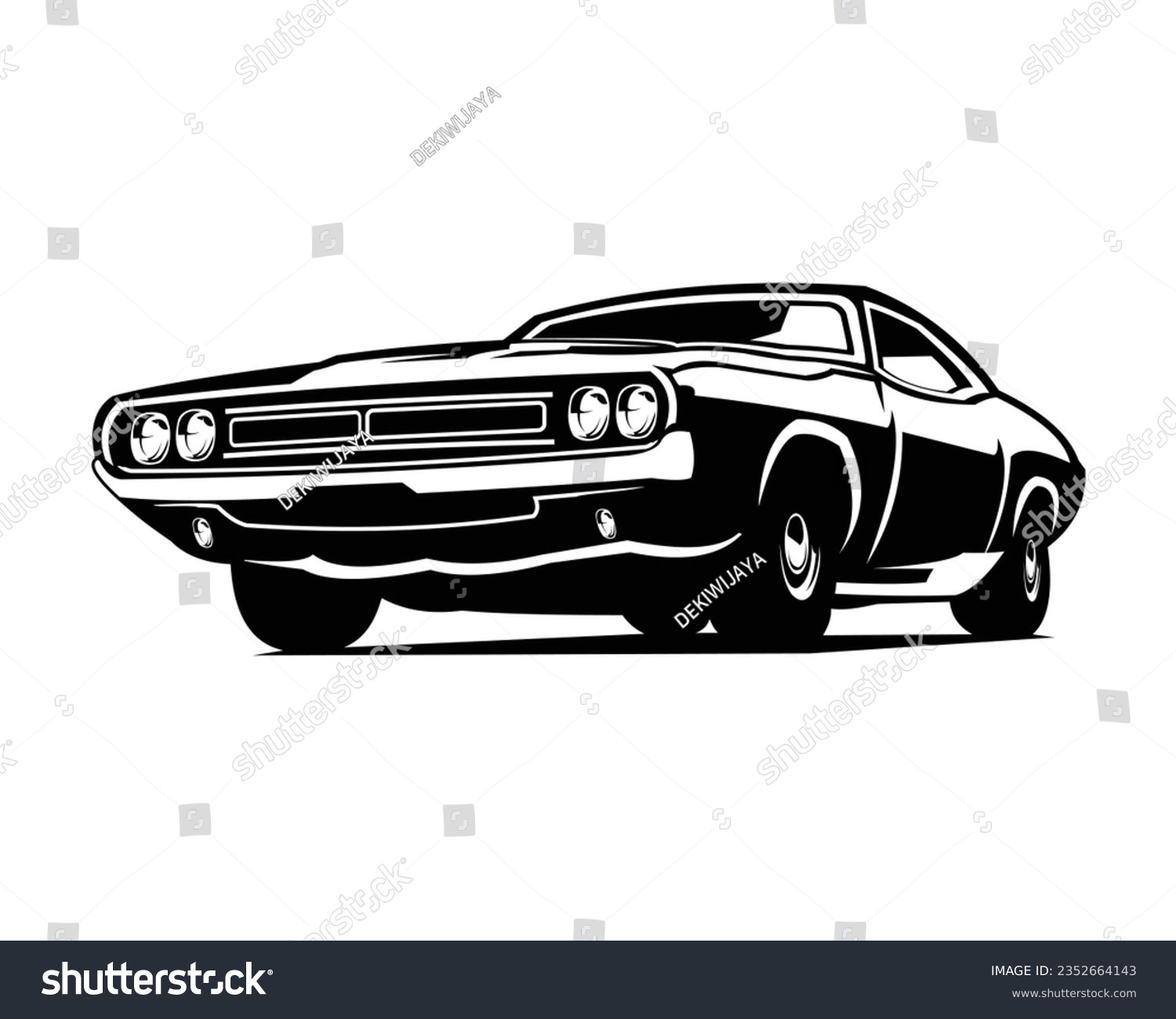 SVG of vector illustration of a 1969 dodge super bee car. silhouette vector design. Best for logo, badge, emblem, icon, design sticker, vintage car industry svg