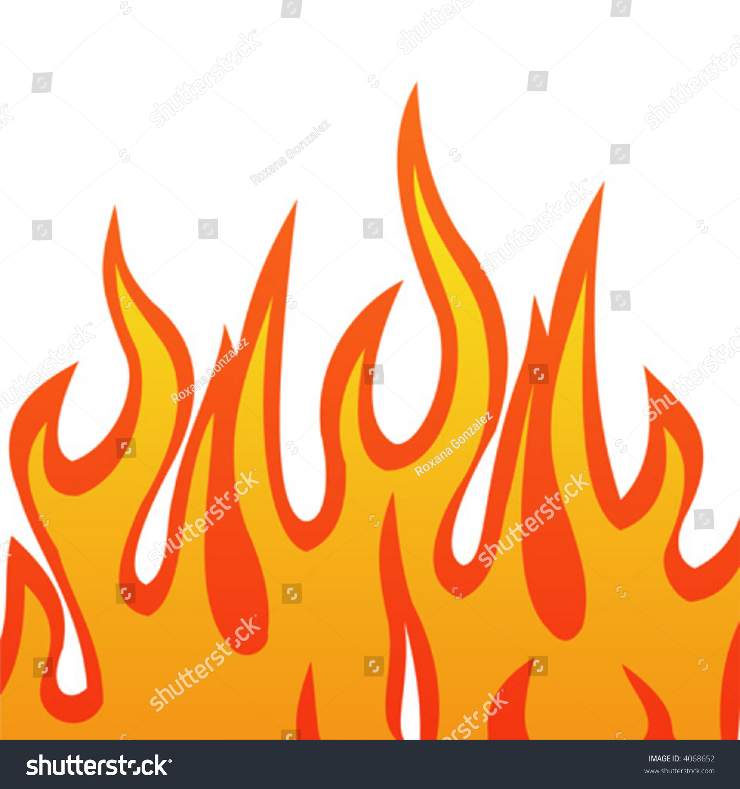 Vector Illustration Fire Flames Stock Vector (Royalty Free) 4068652 ...