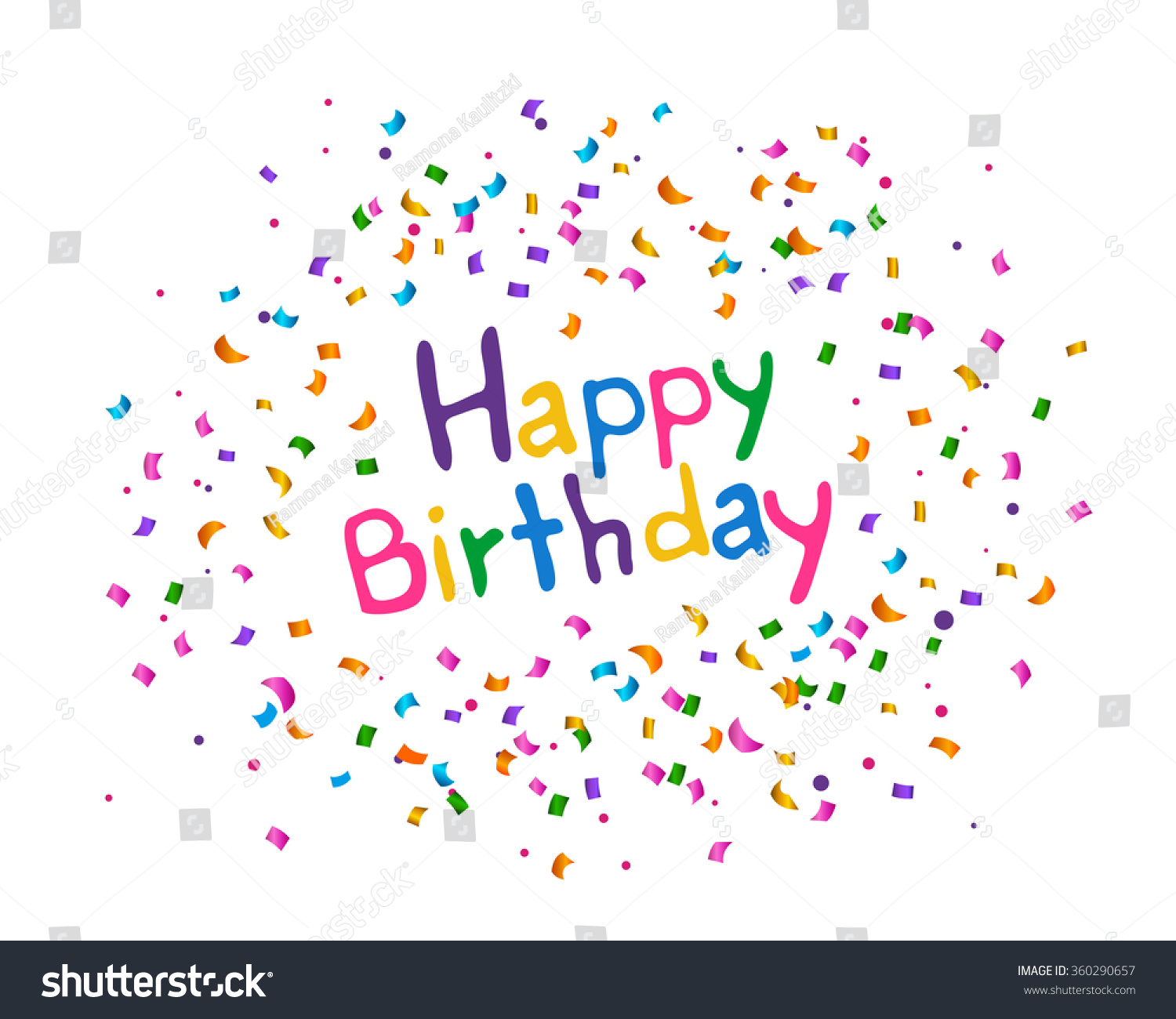 Vector Illustration Of A Happy Birthday Greeting Card - 360290657 ...