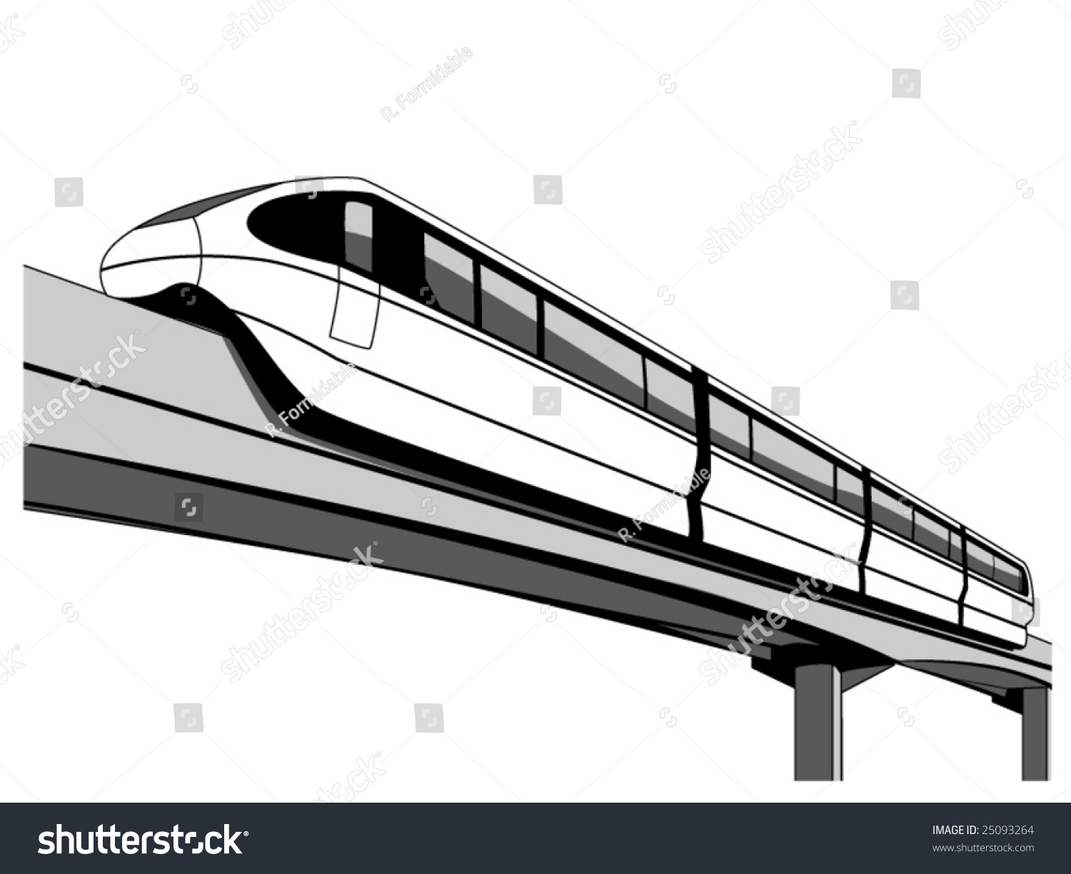 Vector Illustration Of A Monorail - 25093264 : Shutterstock