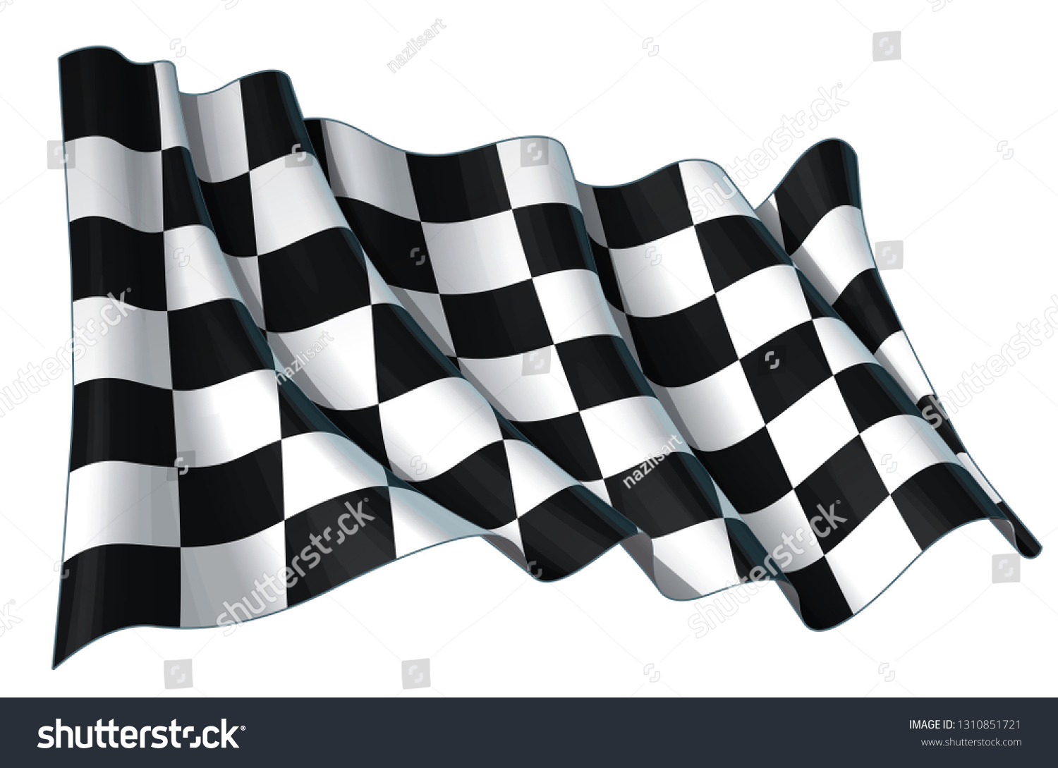 Red and White Checkered Large Hand Waving Courtesy Flag 
