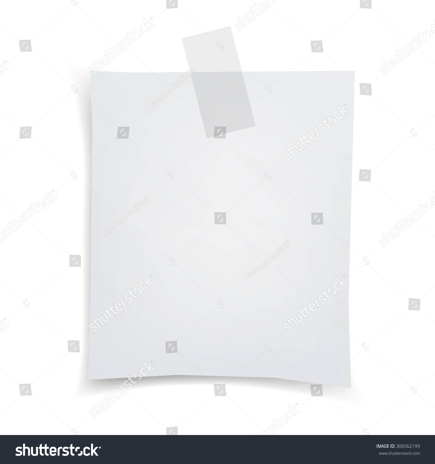 Vector Illustration Note Paper Stock Vector (Royalty Free) 306562199 ...