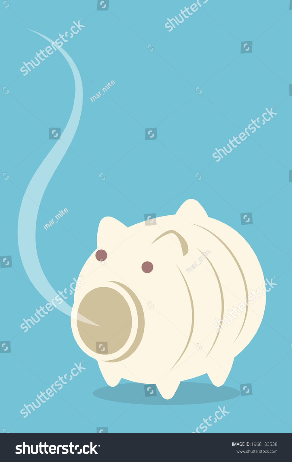 SVG of vector illustration of a piggy mosquito coil holder for banners, cards, flyers, social media wallpapers, etc. svg
