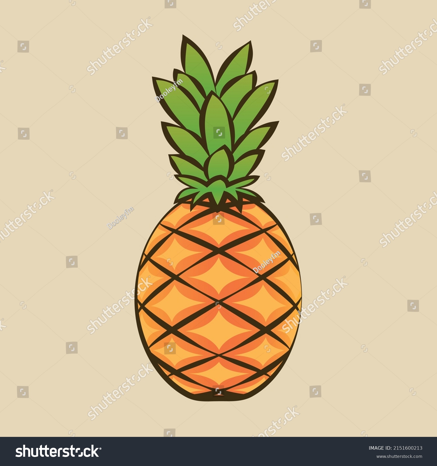 Vector Illustration Pineapple Stock Vector Royalty Free 2151600213 Shutterstock 4783