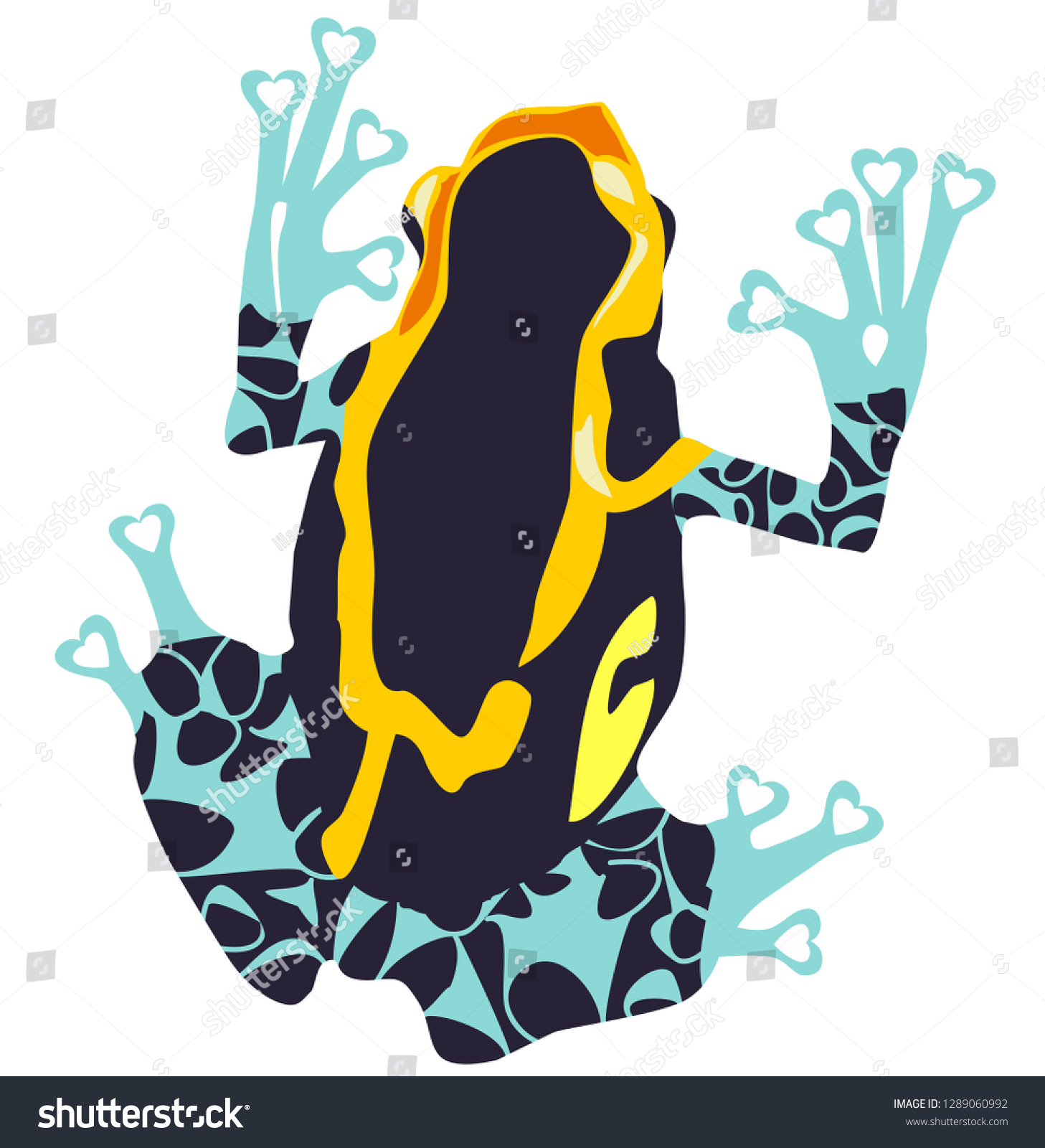 Vector Illustration Poison Dart Frog Silhouette Stock Vector (royalty 