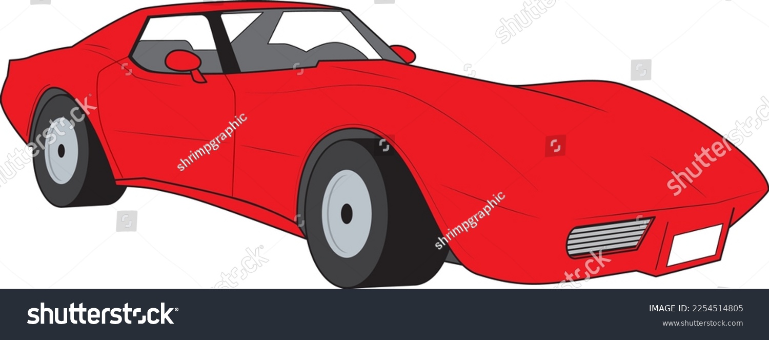 SVG of Vector illustration of a red sports car svg