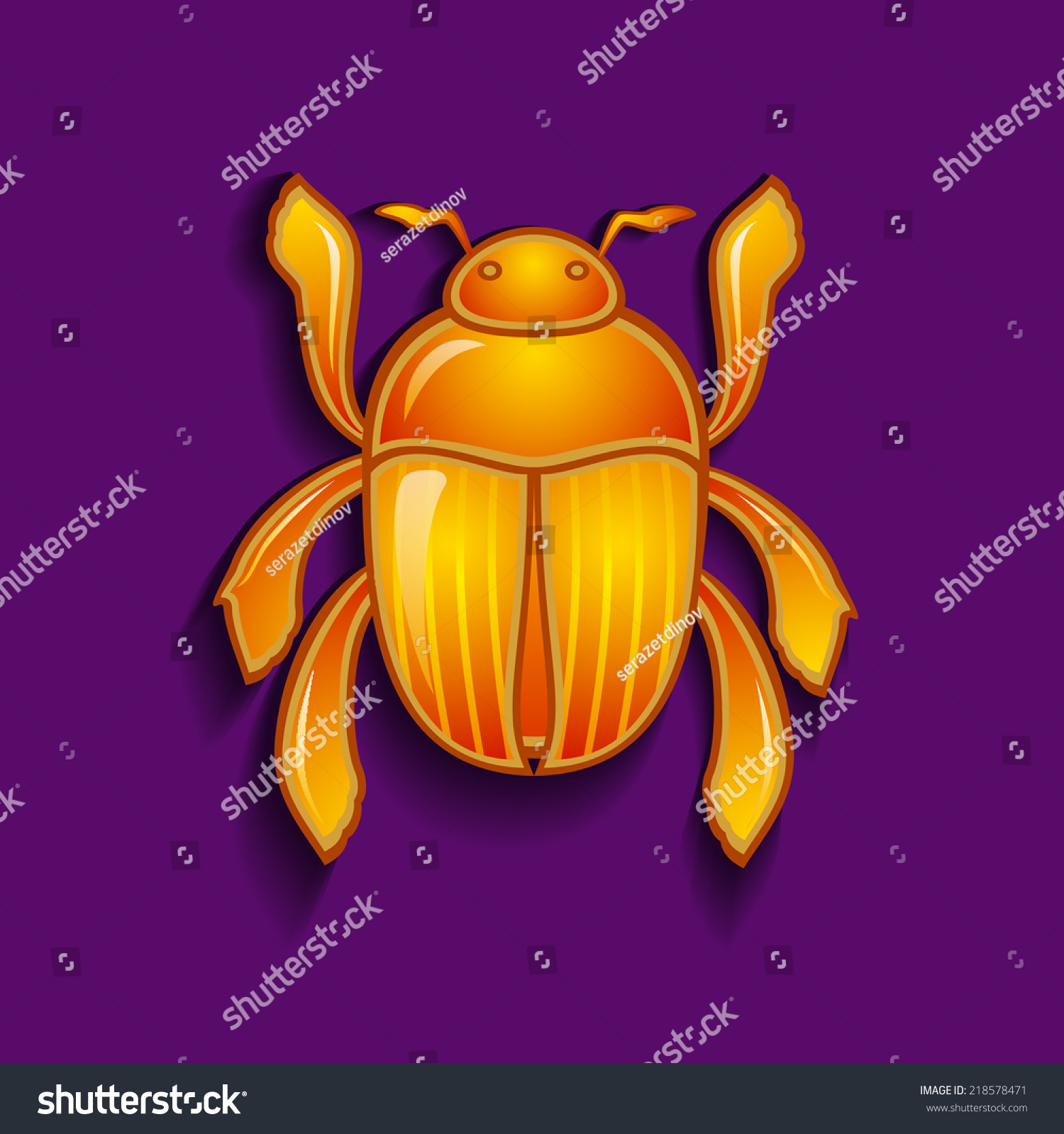 Vector Illustration Scarab Beetle Vector De Stock Libre De Regalías 218578471 Shutterstock 9460