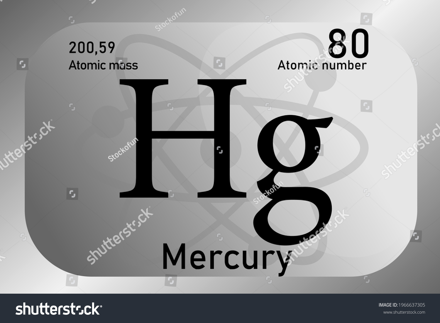 Vector Illustration Sign Symbol Mercury Atom Stock Vector (Royalty Free ...