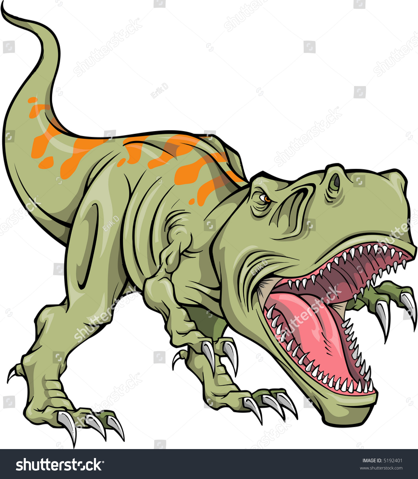 Vector Illustration Trex Dinosaur Stock Vector Royalty Free