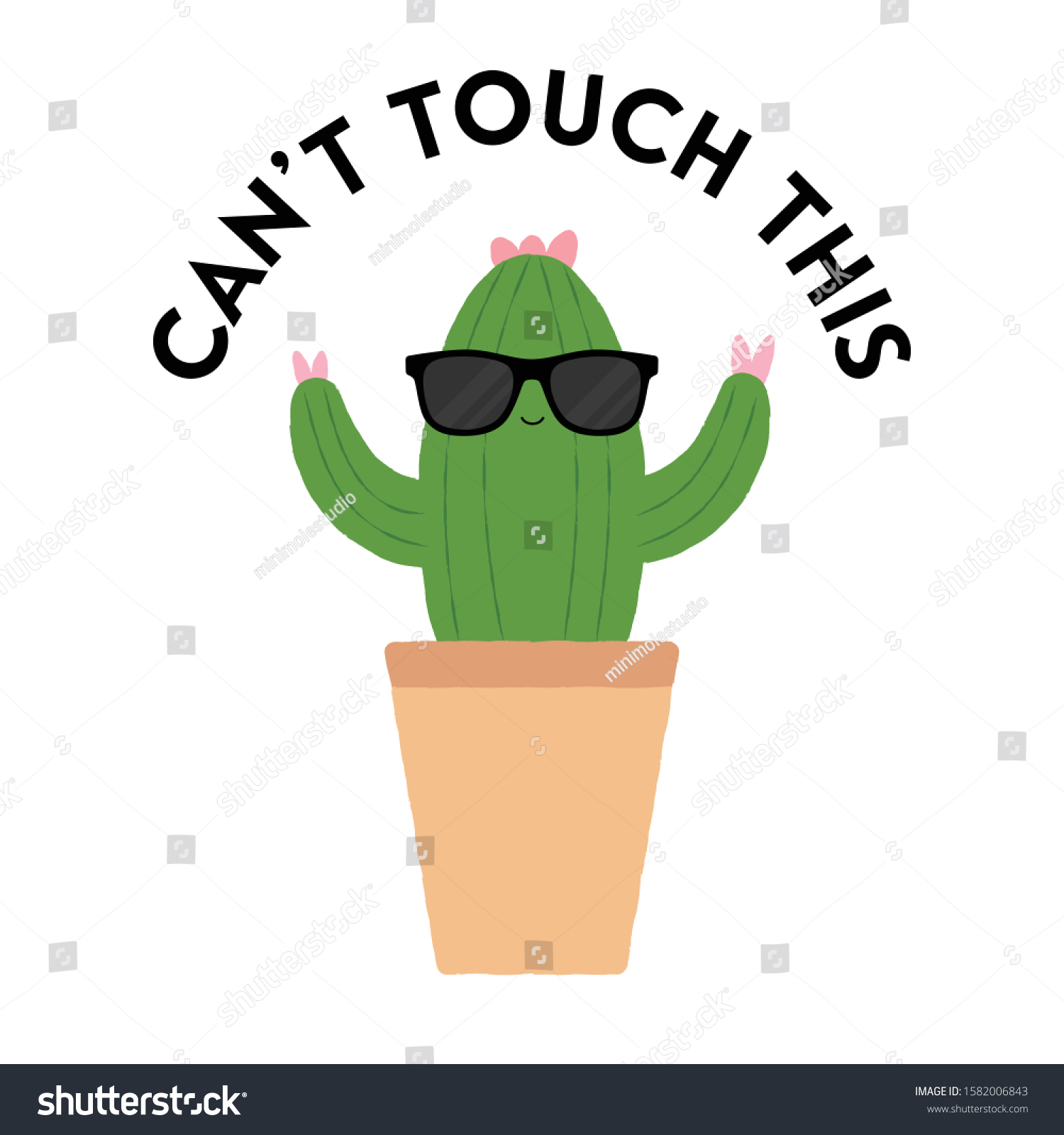 cactus with sunglasses