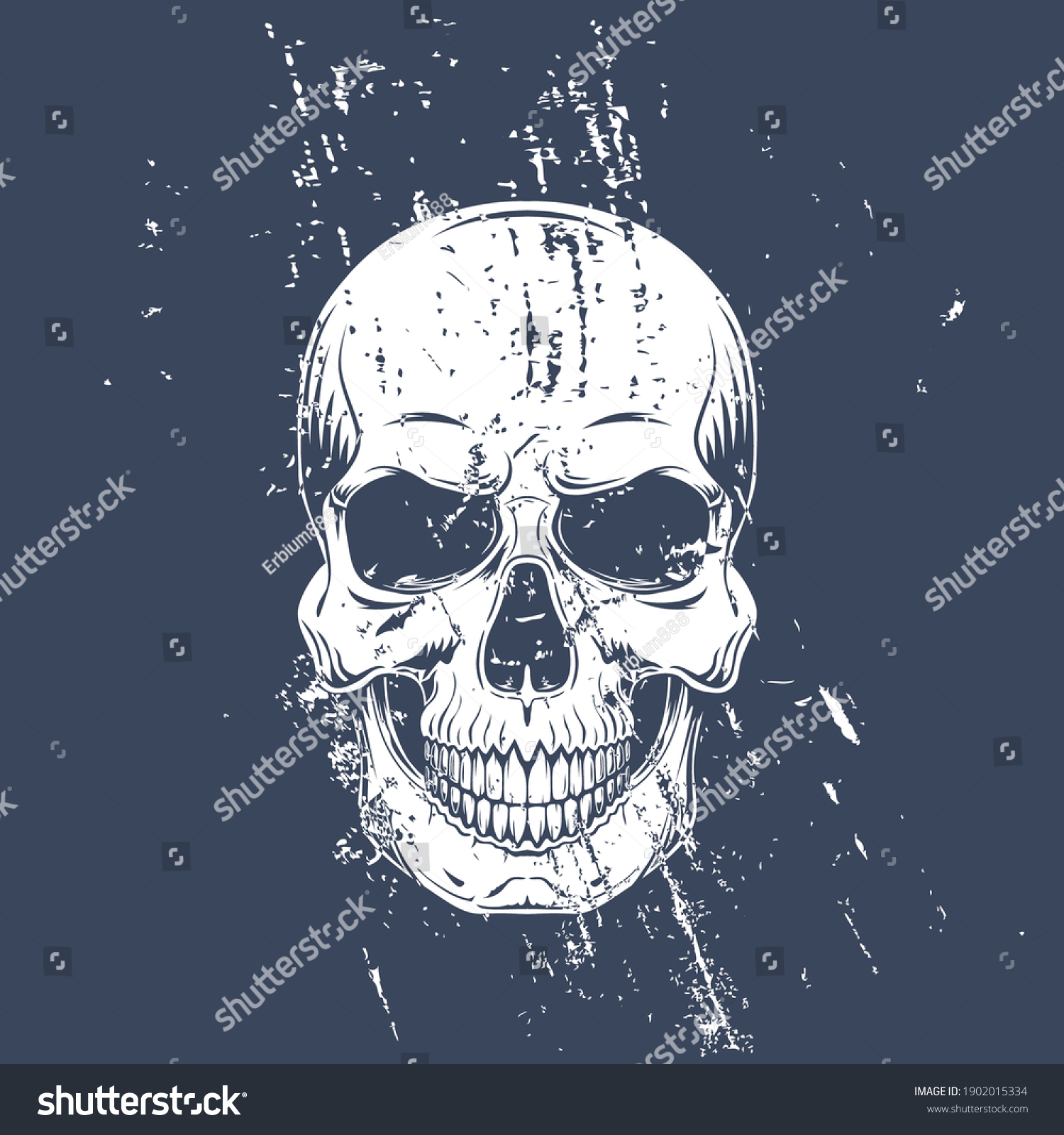 Vector Illustration White Skull Lower Jaw Stock Vector (Royalty Free) 1902015334 Shutterstock