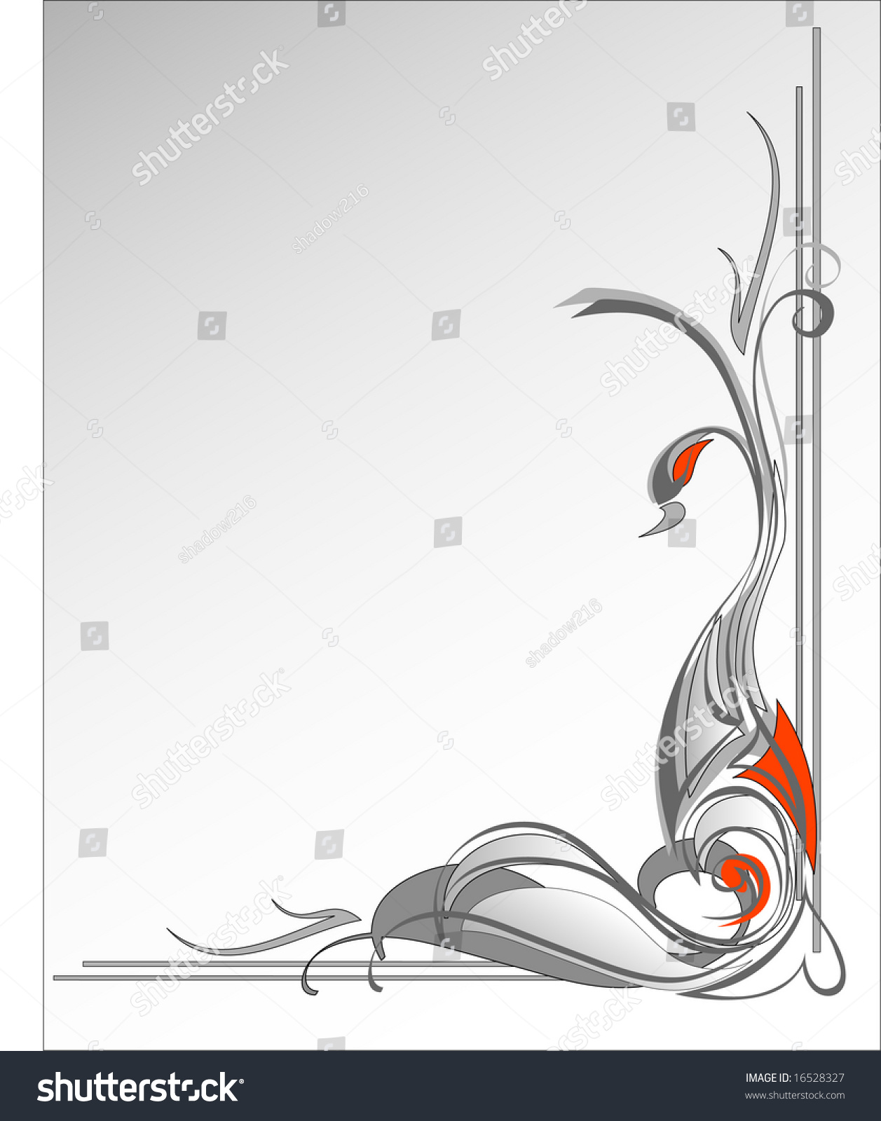 Vector Illustration Of Abstract Floral Border Design - 16528327 ...