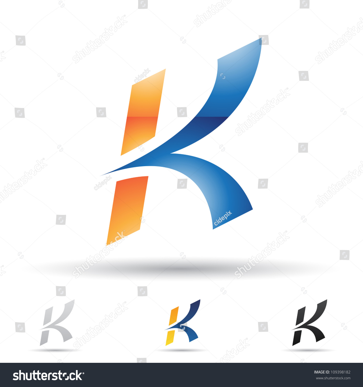 Vector Illustration Of Abstract Icons Based On The Letter K - 109398182 ...