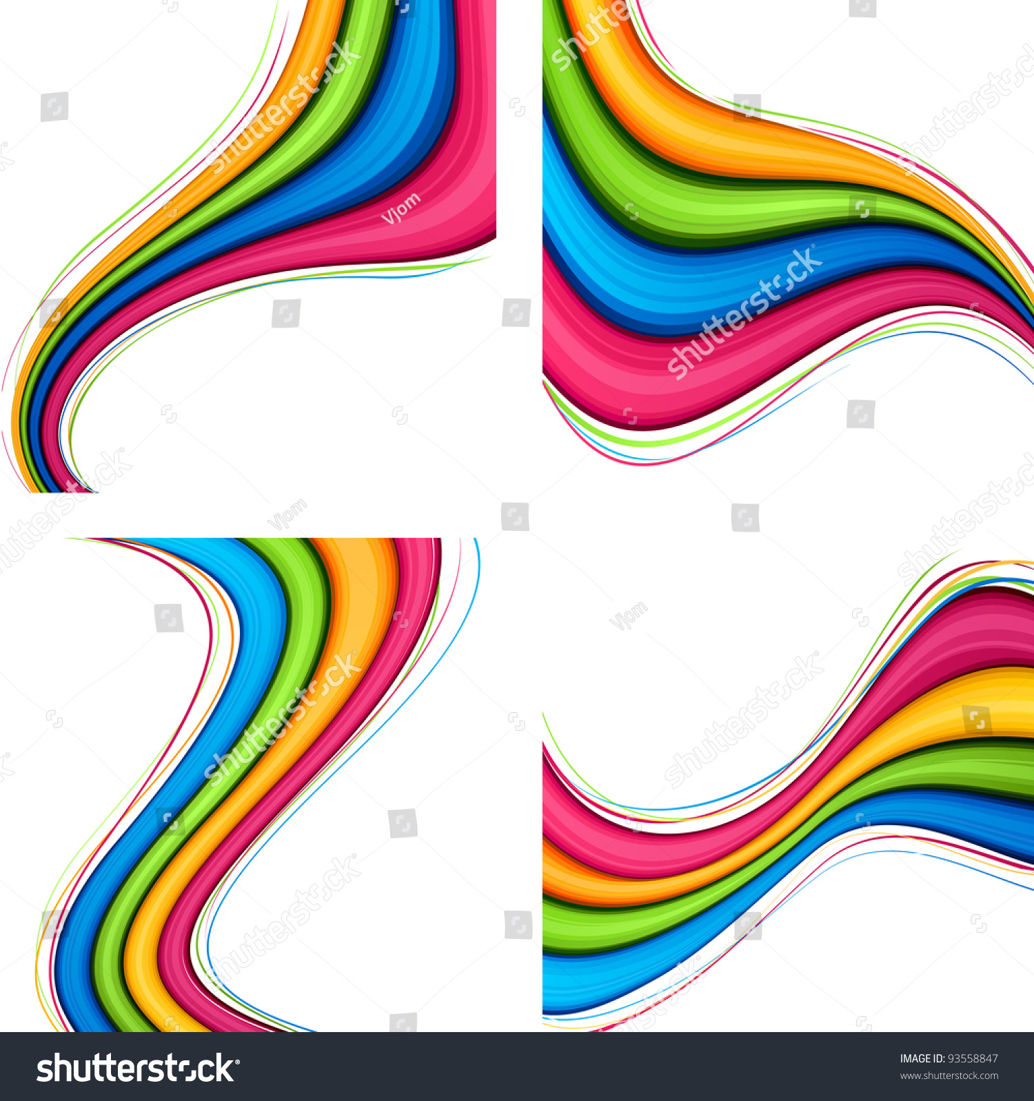 Vector Illustration Of Abstract Vibrant Backgrounds. - 93558847 ...