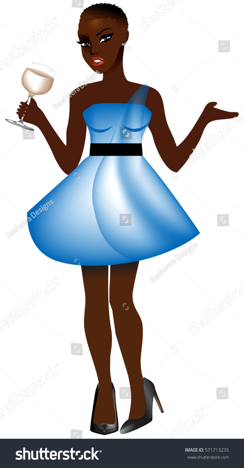 light blue african dress