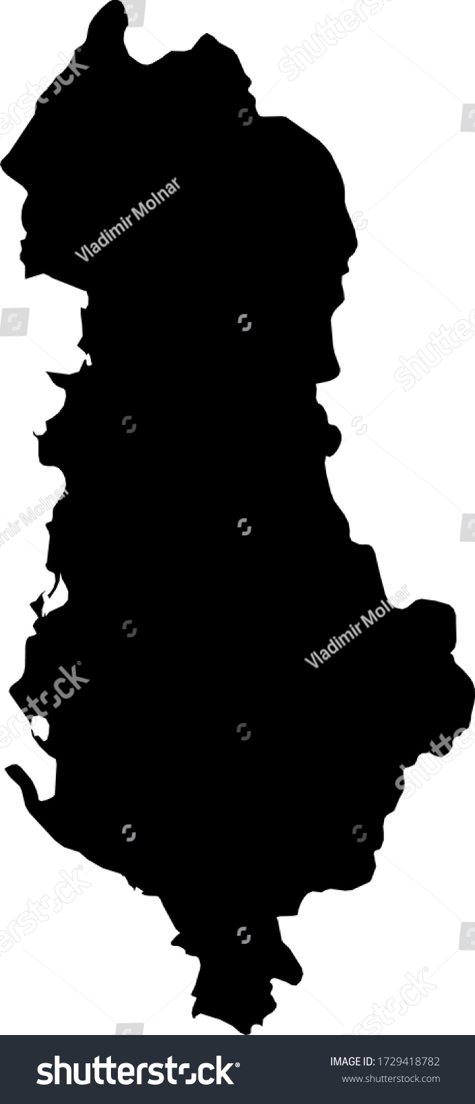 Vector Illustration Albania Map Stock Vector Royalty Free 1729418782   Stock Vector Vector Illustration Of Albania Map 1729418782 