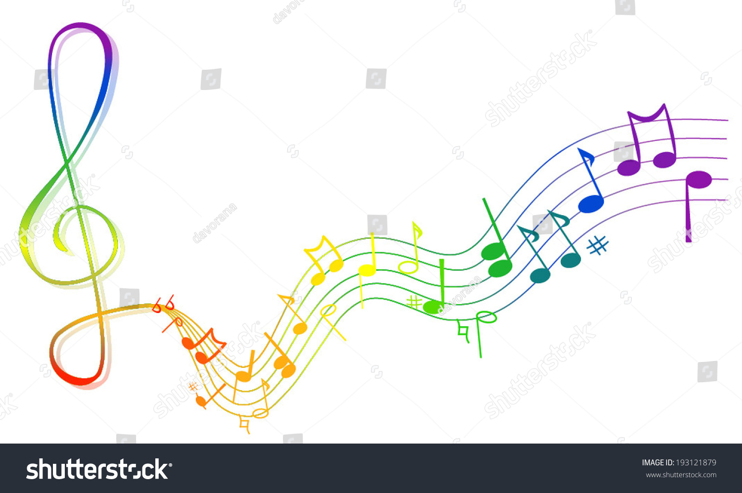 Vector Illustration Abstract Background Colorful Music Stock Vector ...