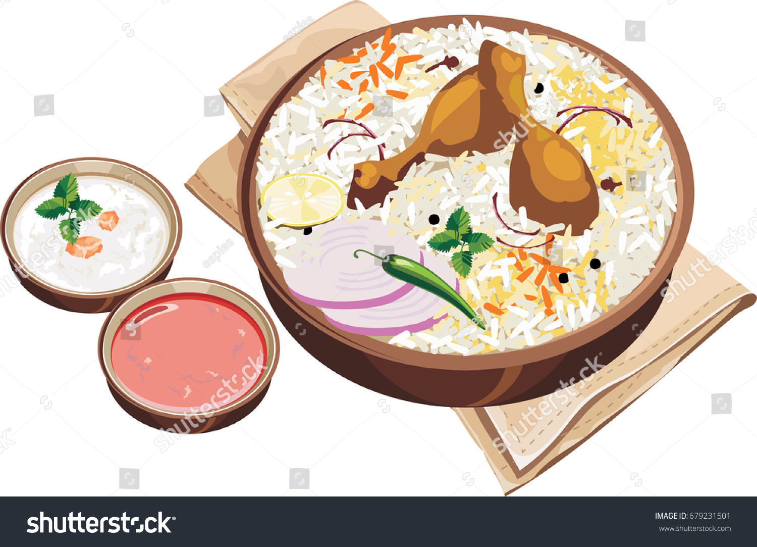 vector illustration authentic indianhyderabadi chicken biryani stock vector royalty free 679231501 https www shutterstock com image vector vector illustration authentic indianhyderabadi chicken biryani 679231501